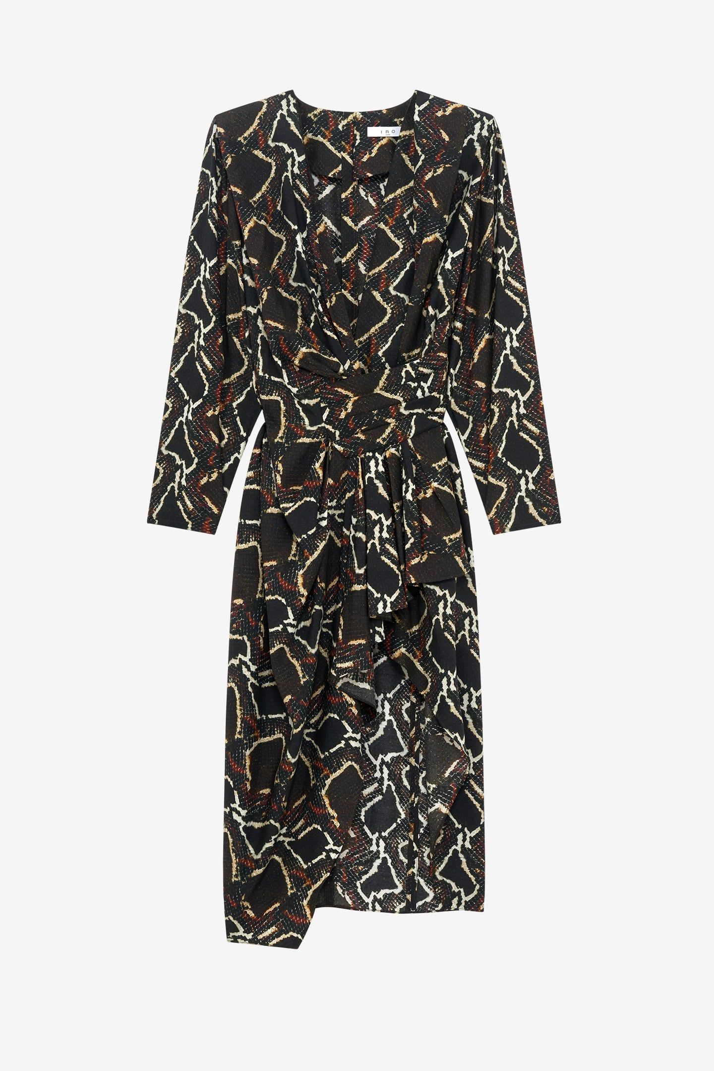 AURELIE DRESS BLACK/BROWN 4