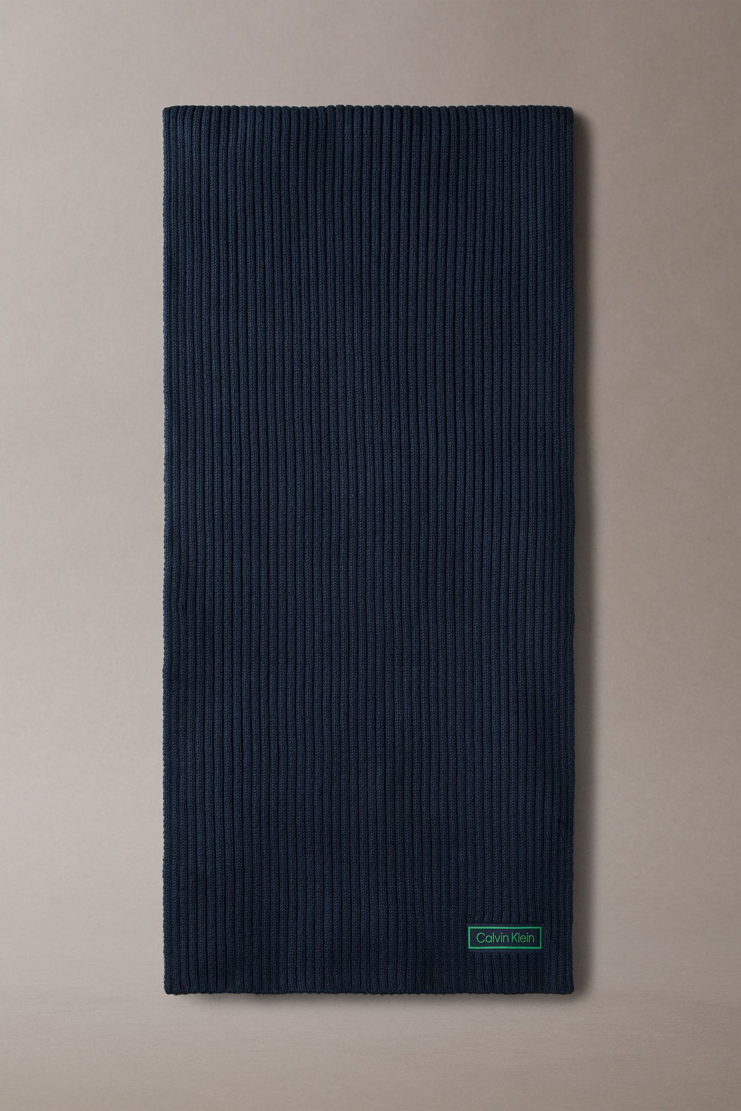 PATCH CHUNKY RIB COTTON SCARF DARK SAPPHIRE 2