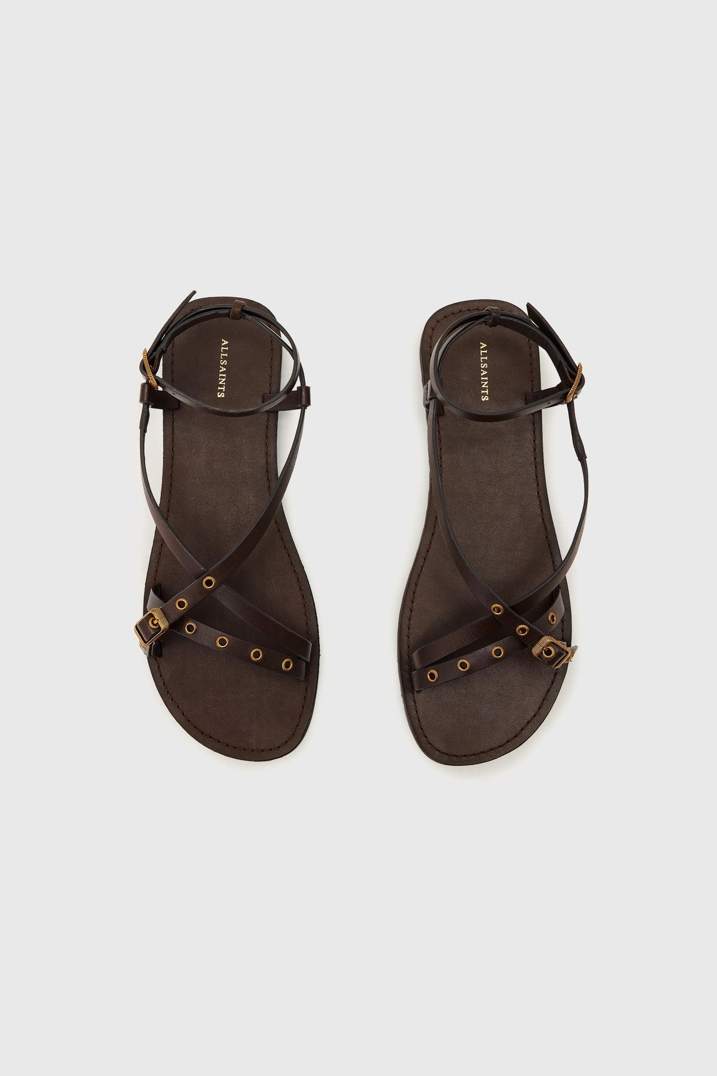 TYLA EYELET SANDAL DARK BROWN 3