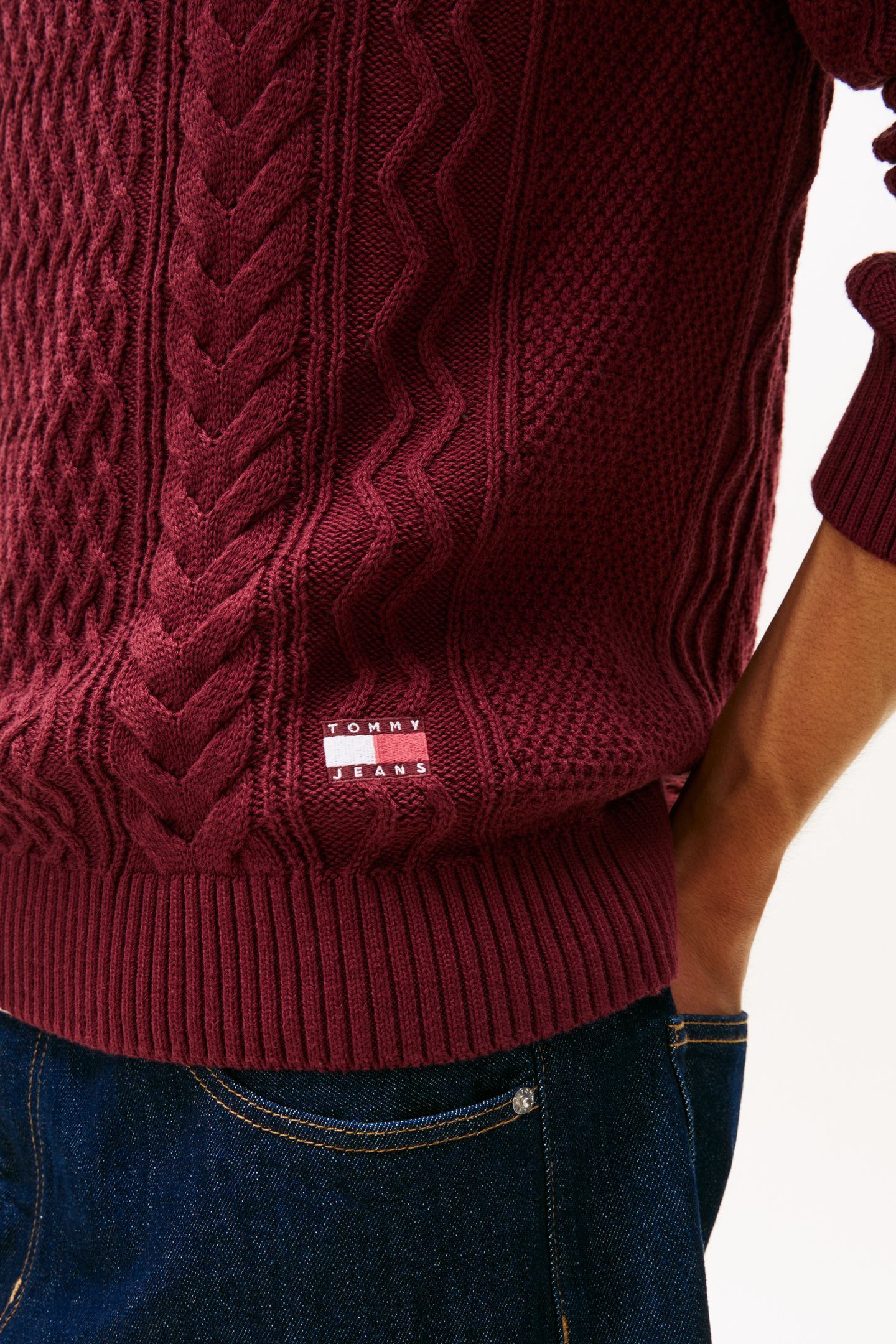TJM SLIM BADGE CABLE RED WINE TONAL 5