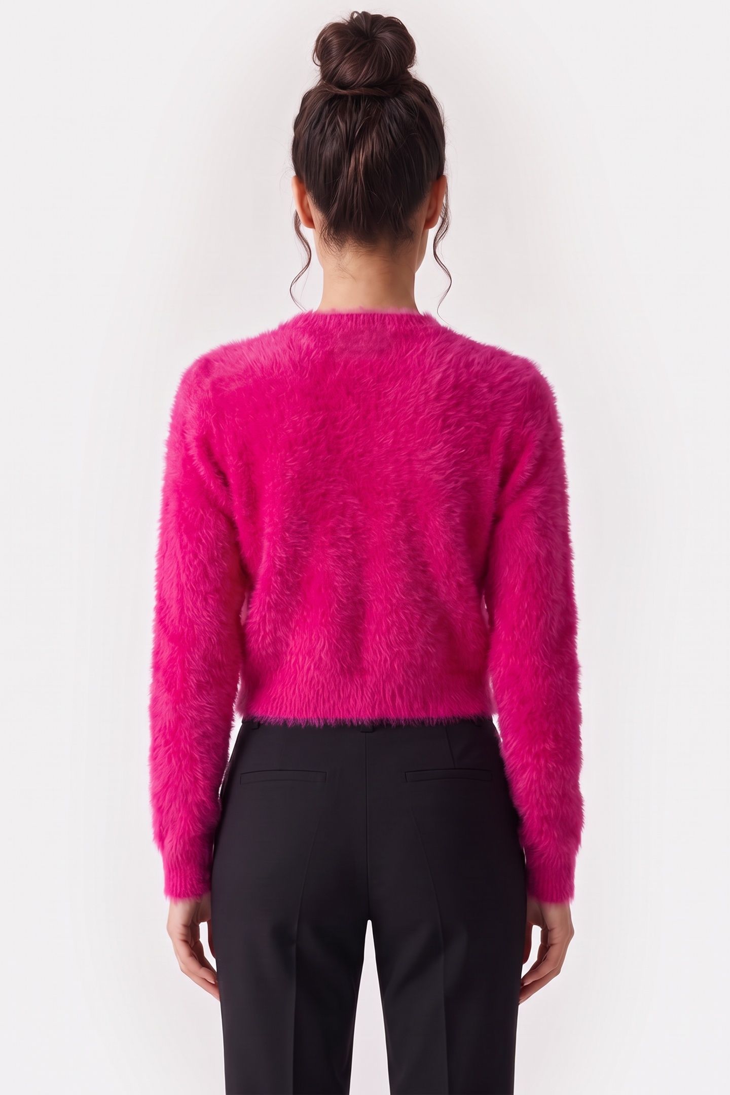 JEWEL FLOWER SOFT FABRIC PULLOVER PINK 2