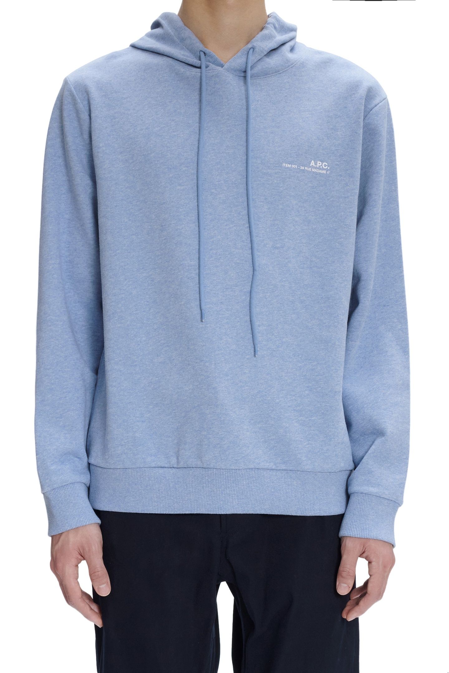UNISEX HOODIE HEATHERED SKY BLUE 1