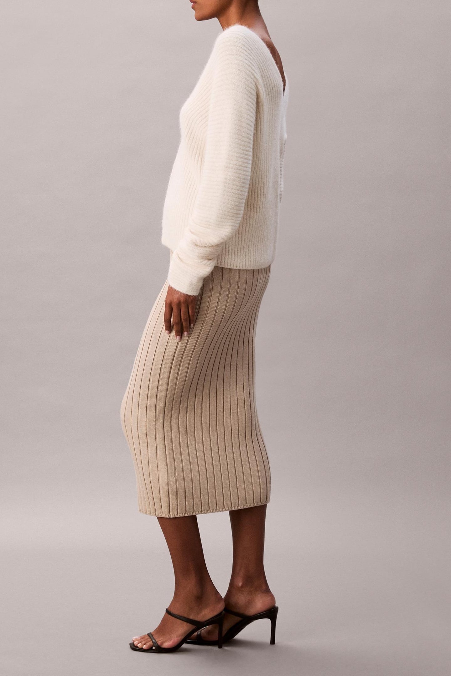 SWEATER SKIRT ISLAND FOSSIL 4