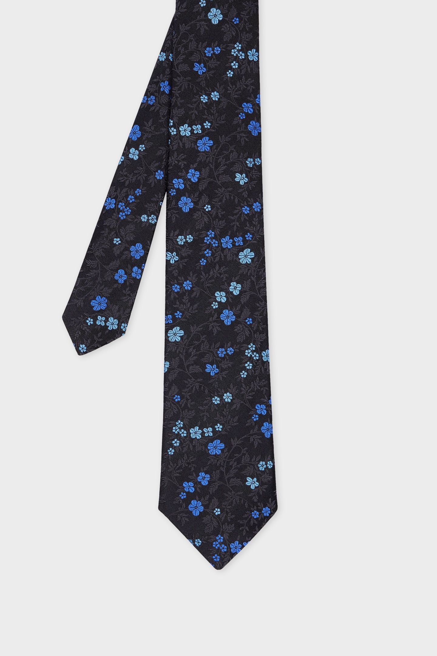 MEN TIE FLORAL BLACK 1