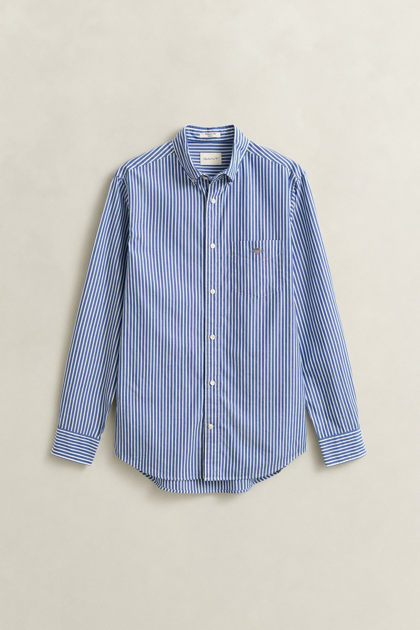 REG CLASSIC POPLIN STRIPE SHIRT COLLEGE BLUE 4
