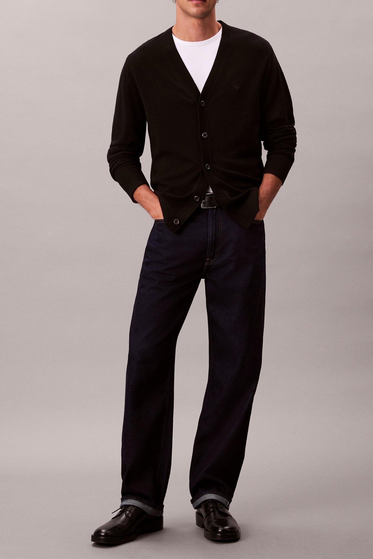 LS 100% MERINO CARDIGAN BLACK 3