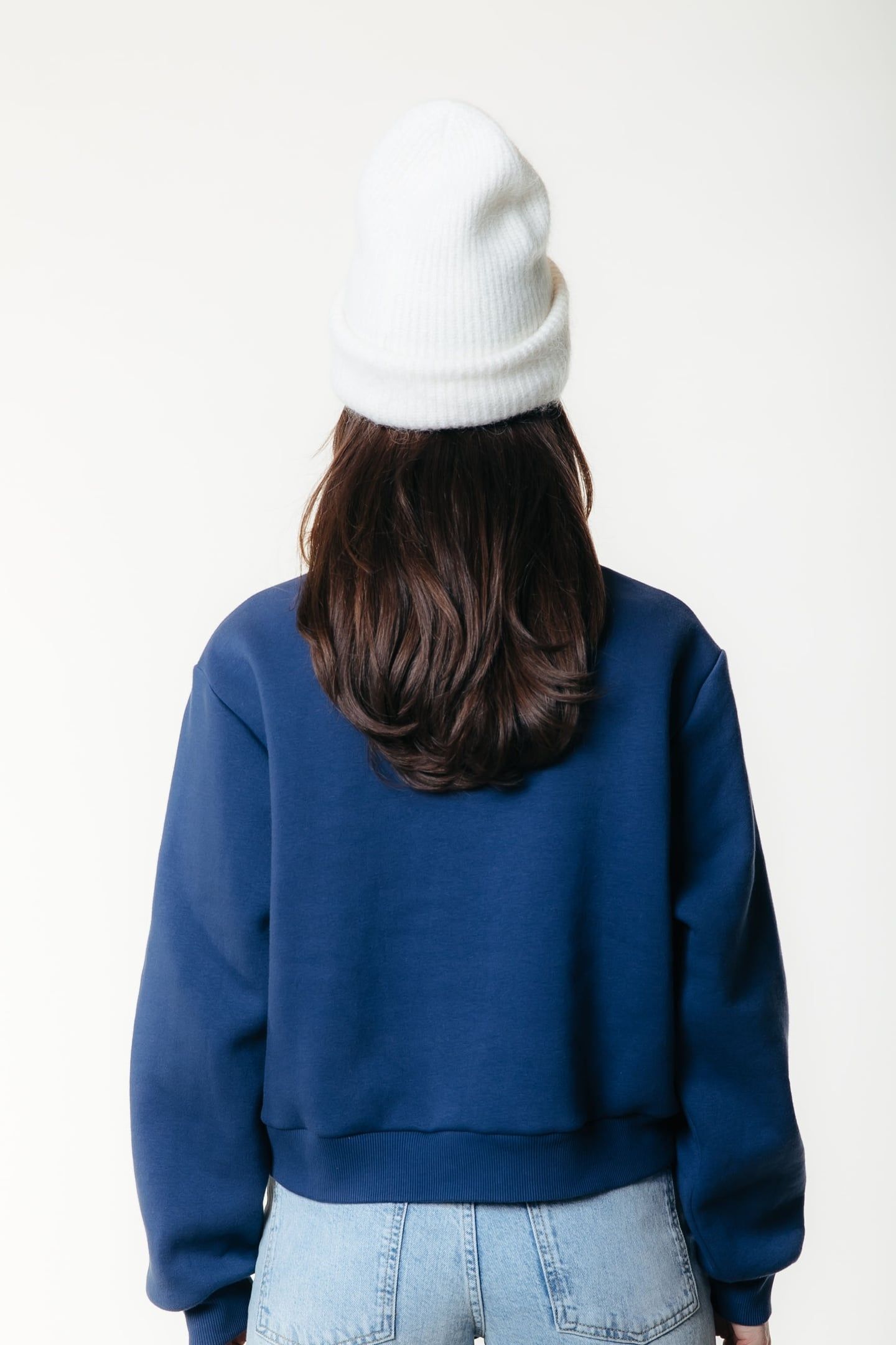 UNI LOGO RELAXED ZIP SWEAT DEEP COBALT 2