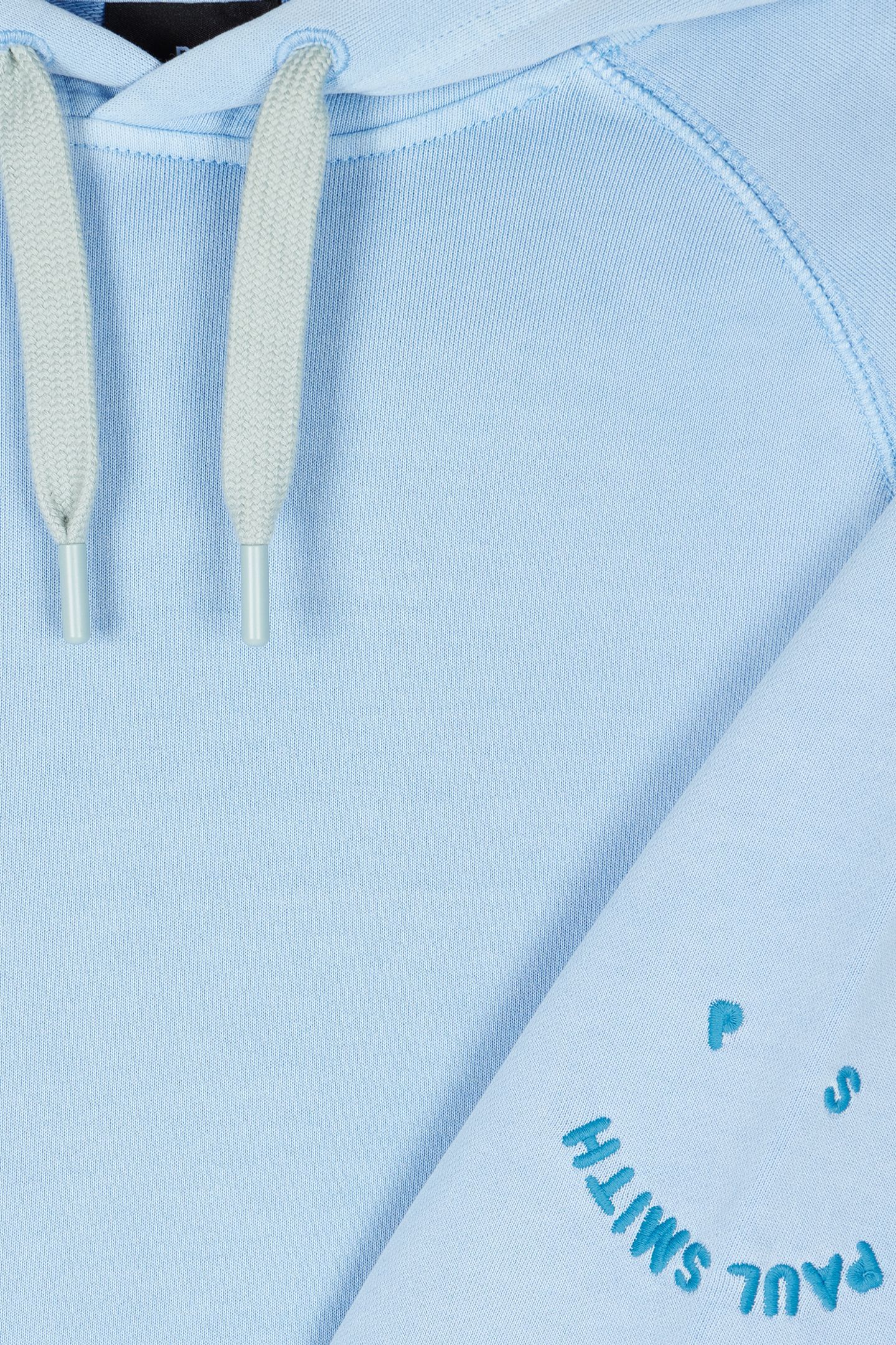 MENS HOODIE PS HAPPY EMB LIGHT BLUE 3