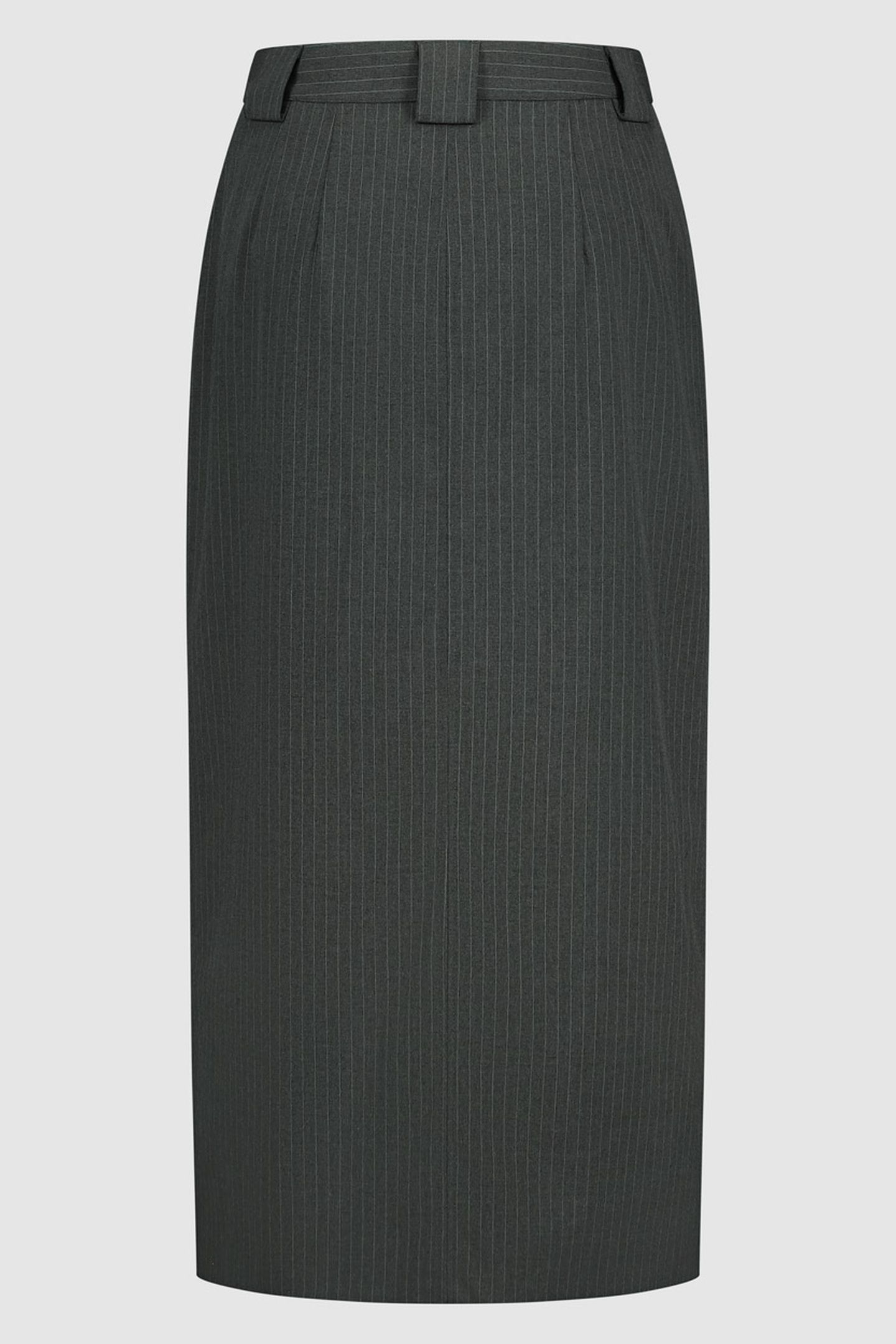 RUTH PENCIL SKIRT DARK GREY STRIPE 3