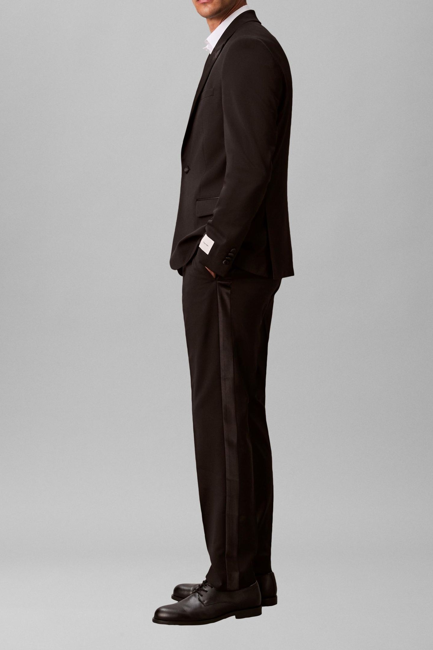 TUXEDO ITALIAN WOOL TROUSERS BLACK 3