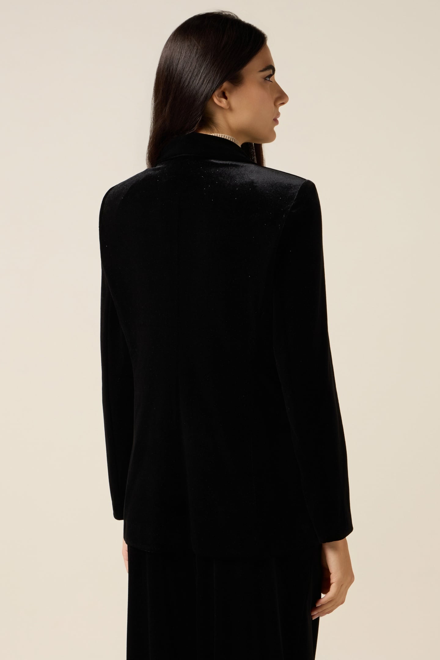 CHENILLE BLAZER BLACK 2