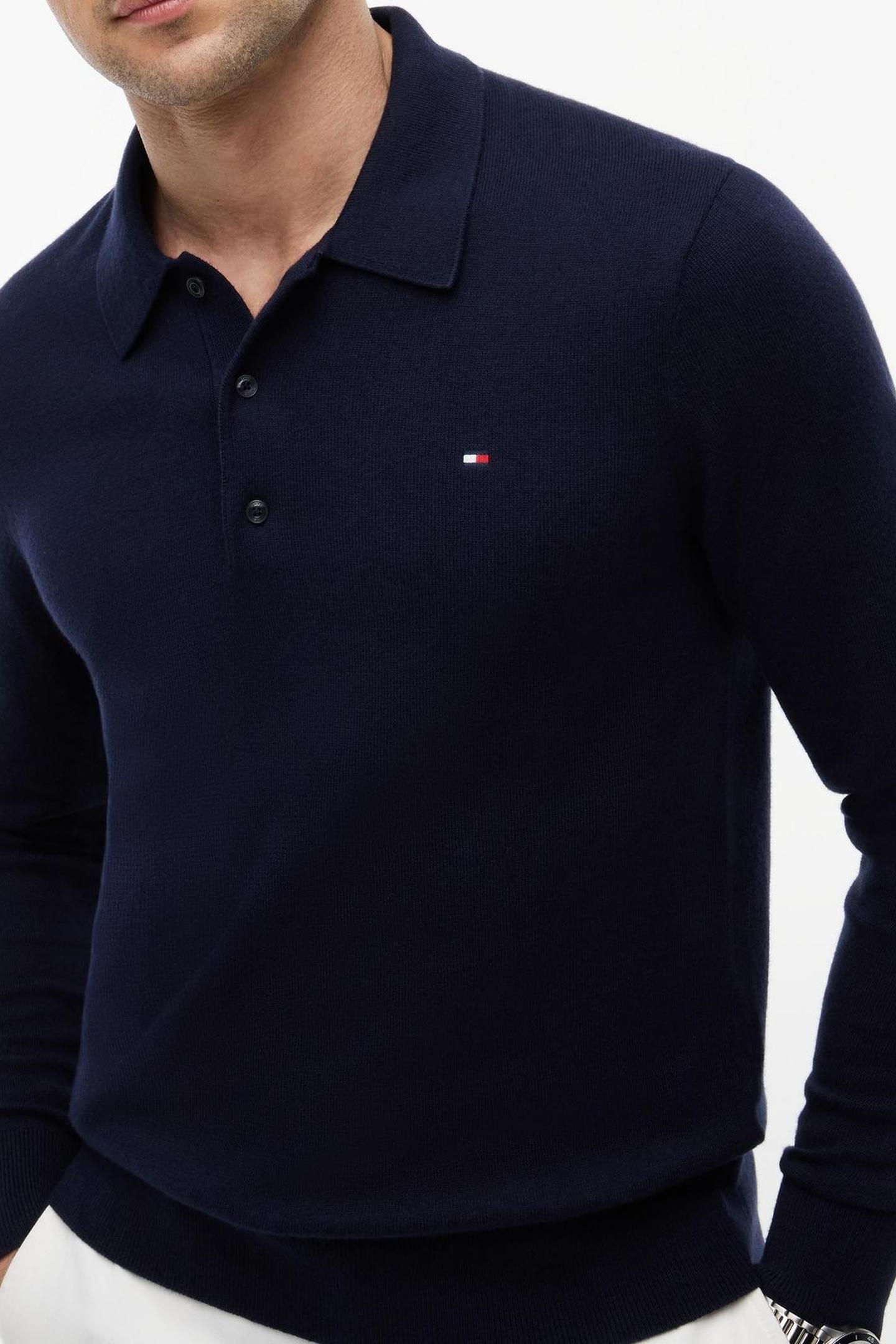 PIMA COTTON CASHMERE SWEATER NAVY BLUE 7