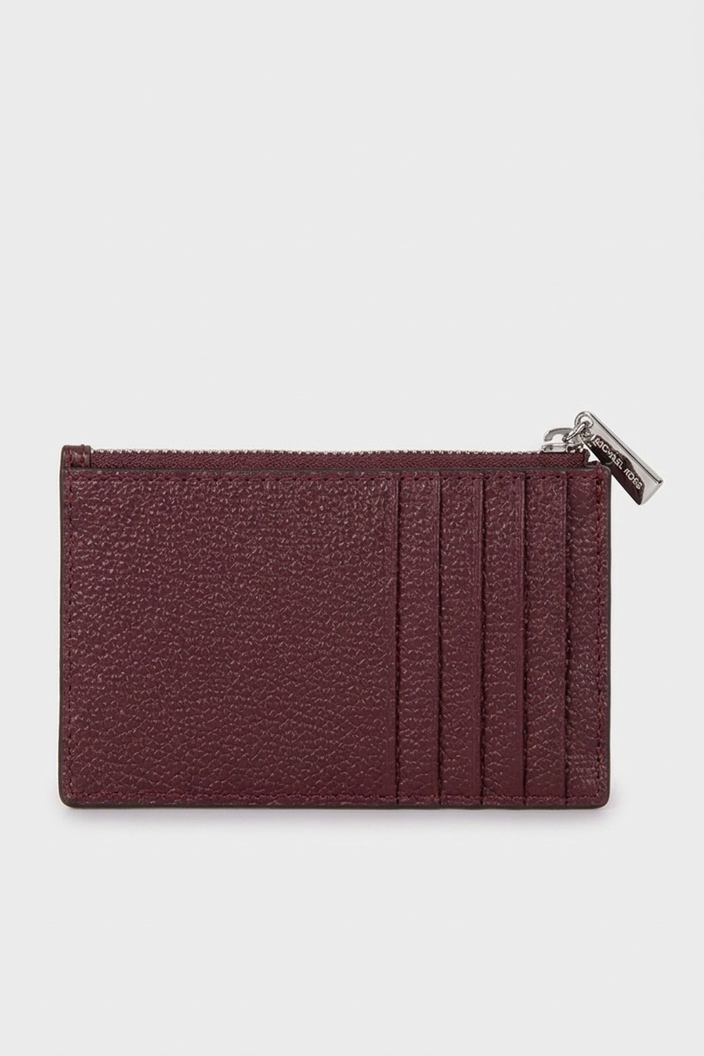 SMALL ZIP KEY CARD CASE OXBLOOD 2