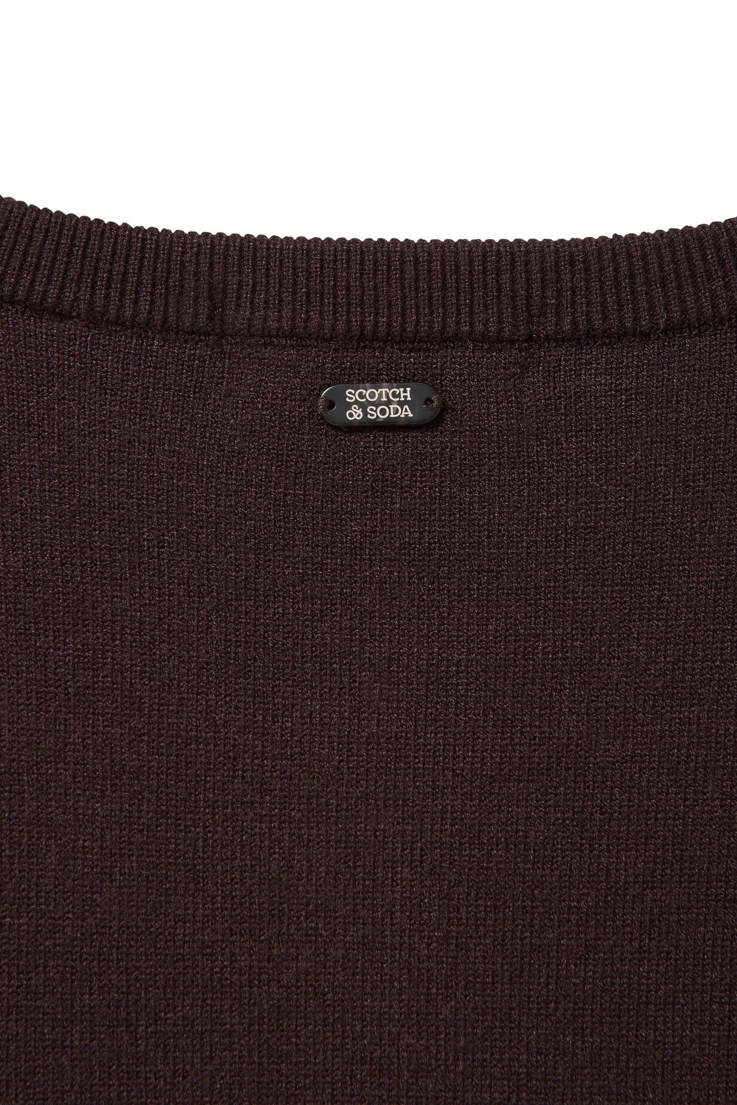 CREW NECK CARDIGAN SEAL BROWN/ STONEWASH / CARAMEL CAFÉ 8