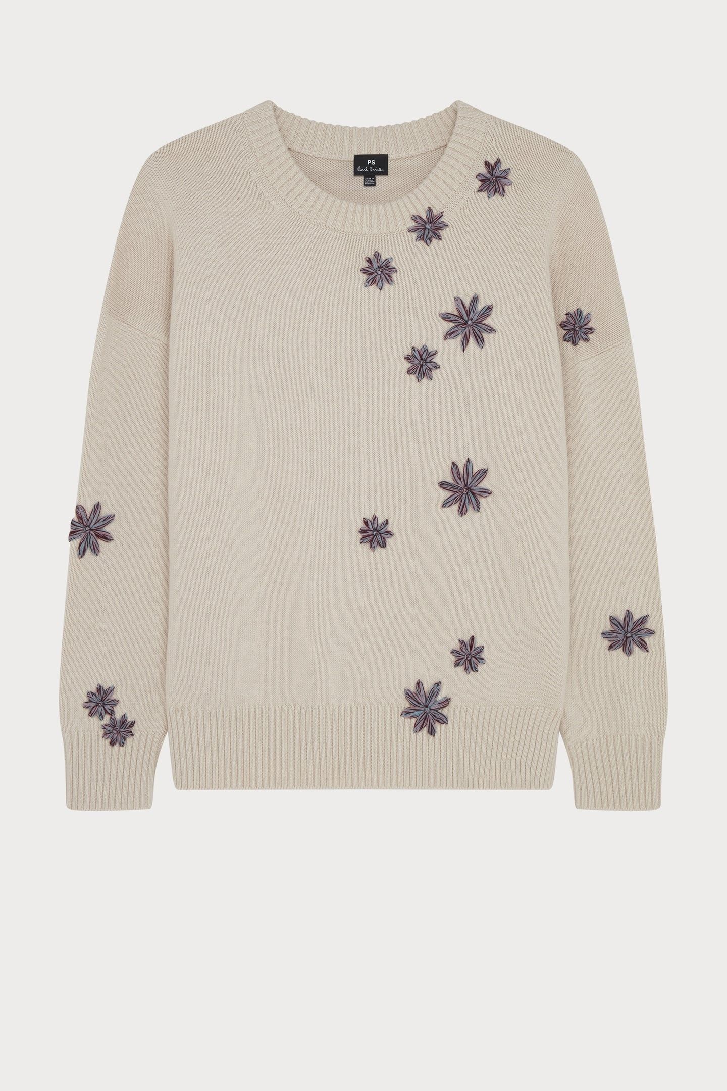 WOMENS KNITTED SWEATER CREW NECK PARCHMENT 6