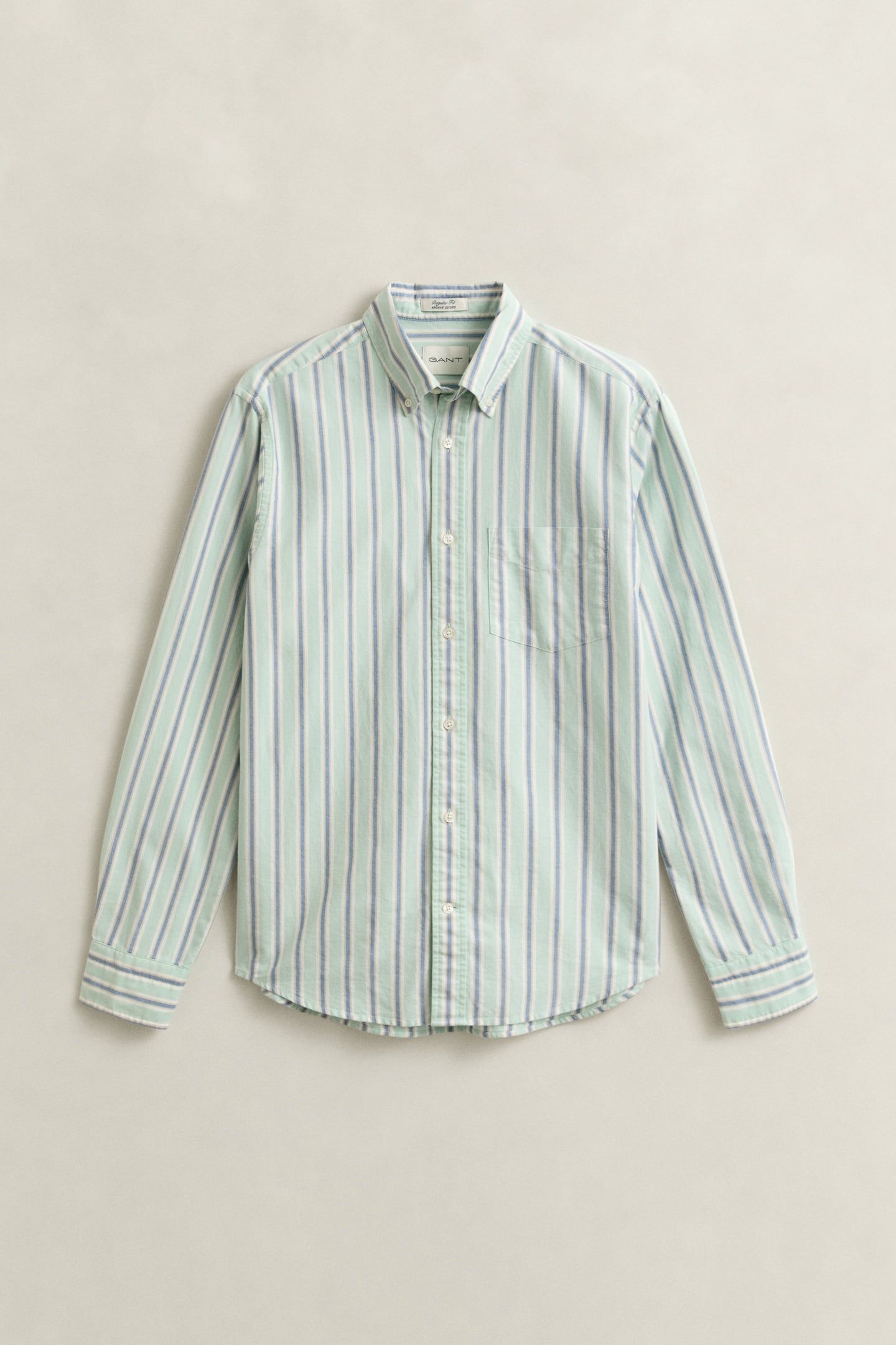 REG ARCHIVE OXFORD STRIPE SHIRT TURQUOISE 4