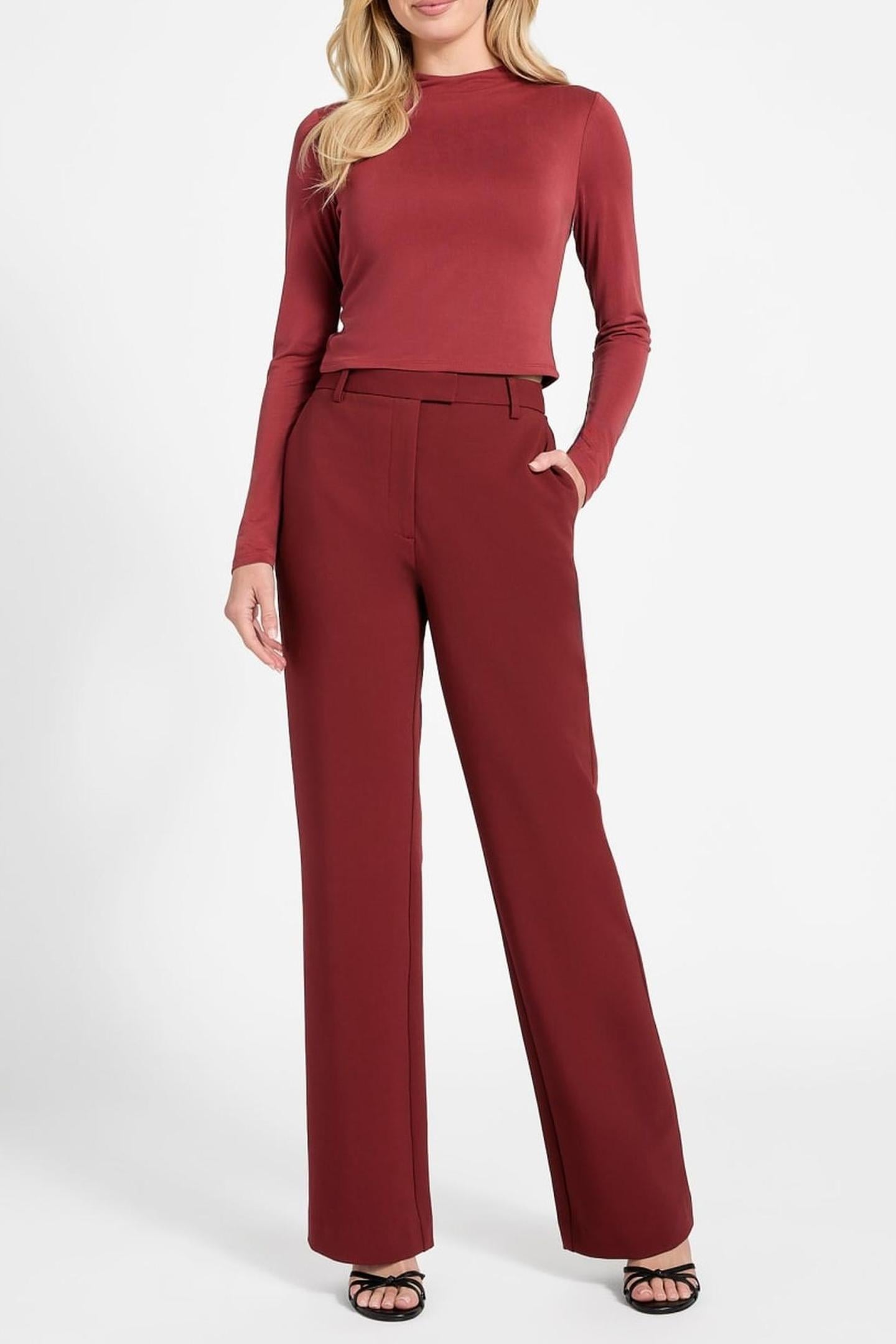 EMY STRAIGHT PANT SIREN RED MULTI 3