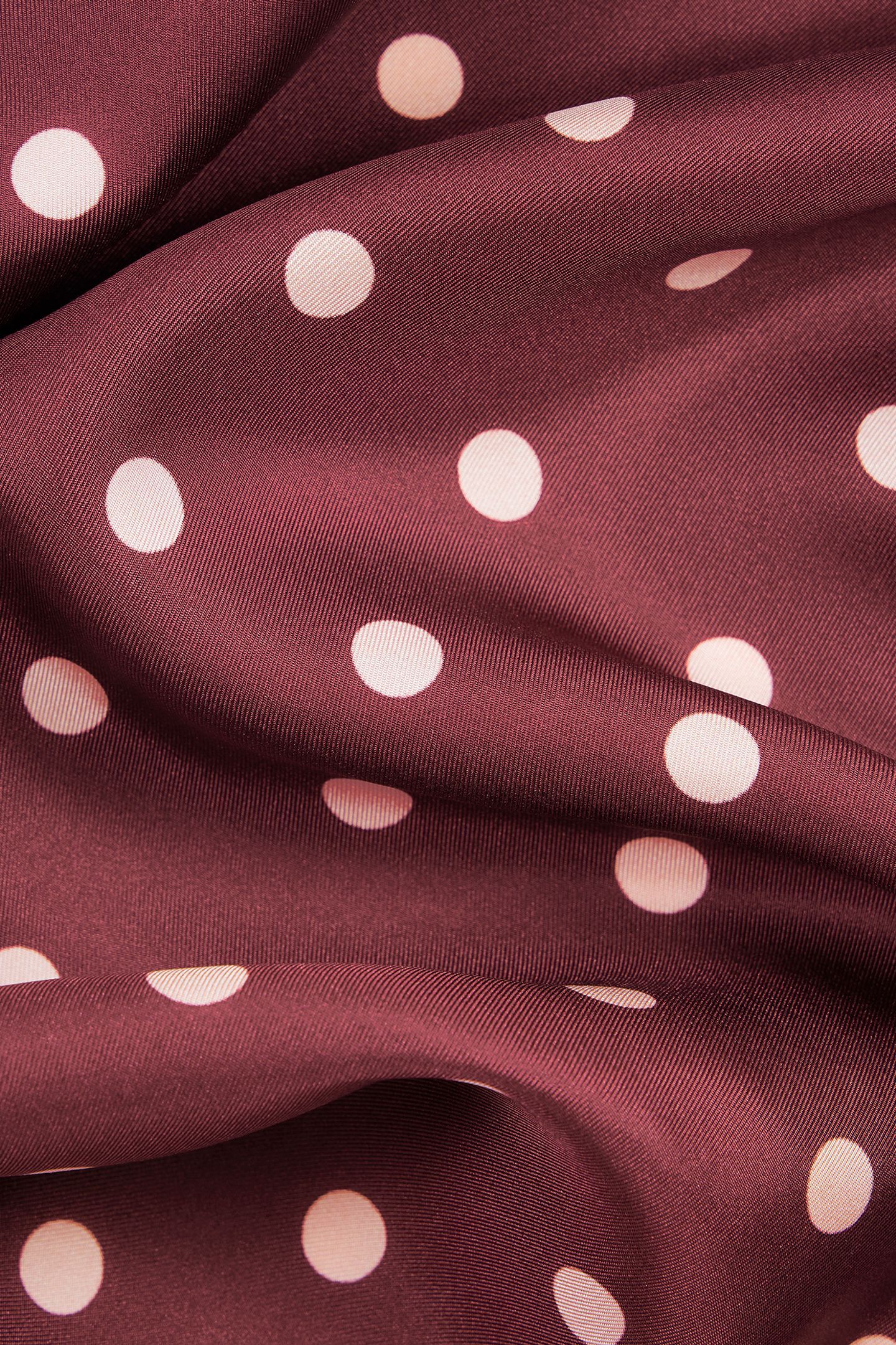 WOMEN SCARF POLKA SILK BUBBLEGUM/RASP 8