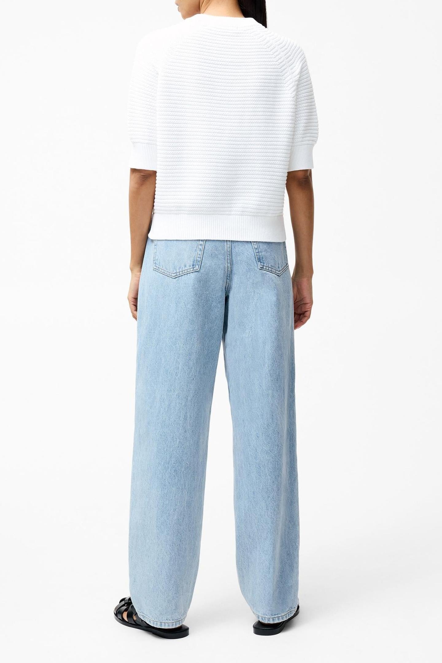 LILY MOZART SS HIGH NECK KNIT SUMMER WHITE 4