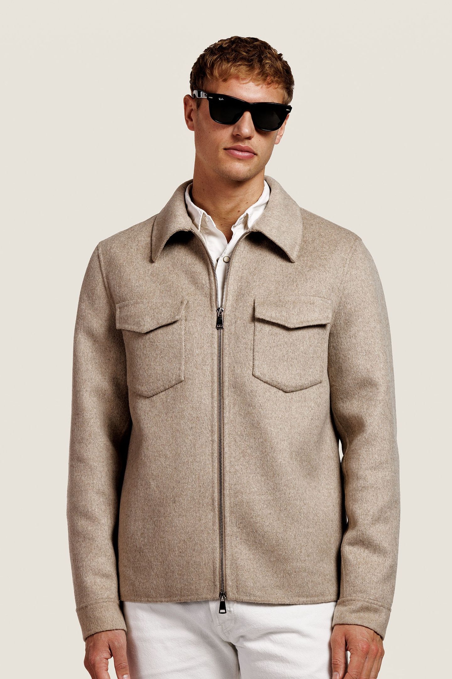 ROBERT WOOL JACKET D. BEIGE MELANGE 4