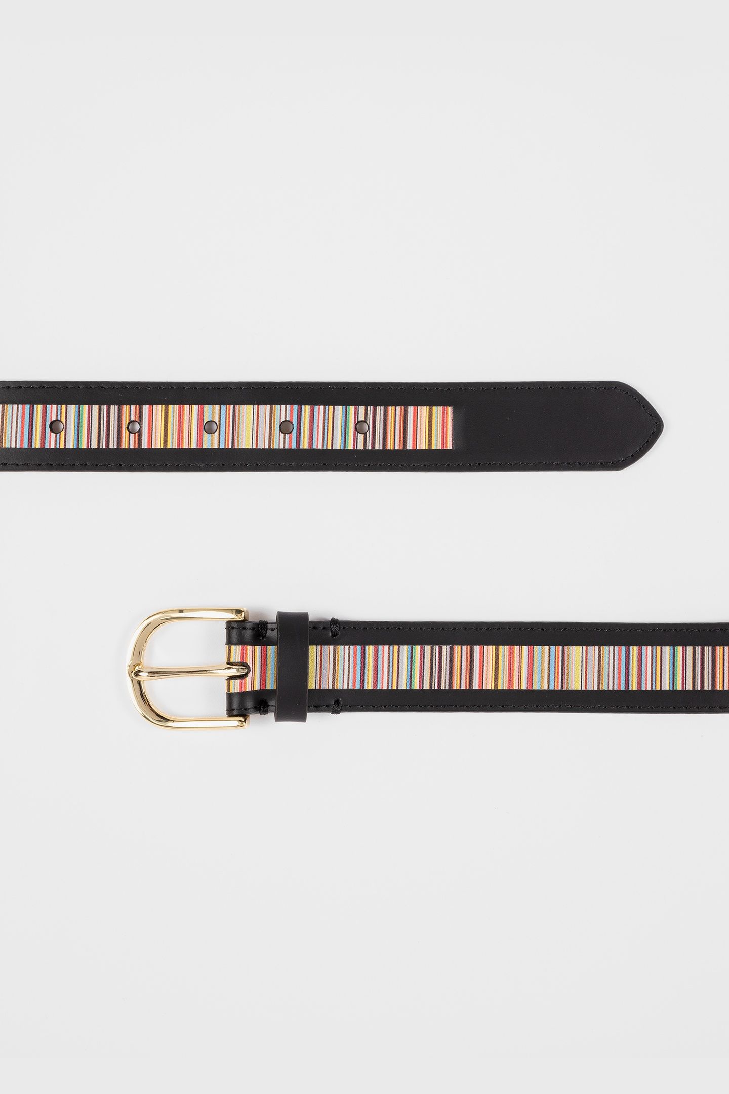 WOMEN BELT SIG STRIPE BLACK 2