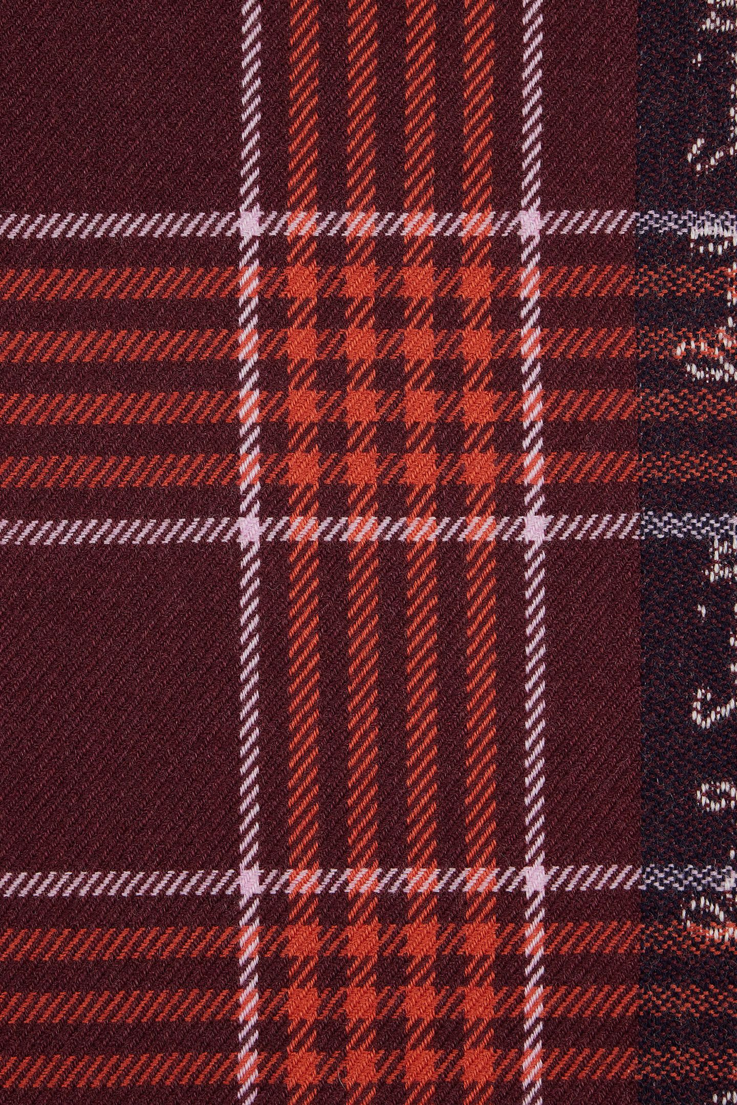 MEN SCARF LOGO BORDER BURGUNDY/ BORDE 7