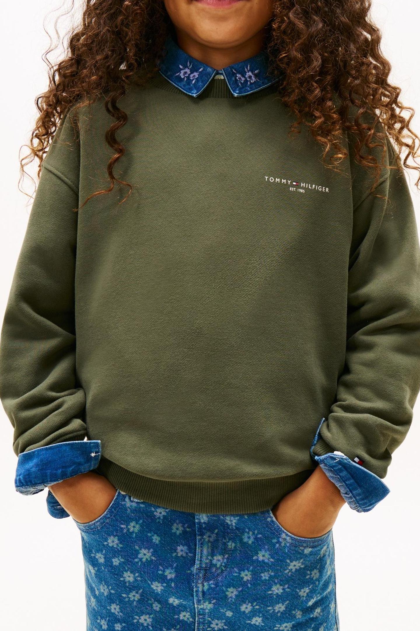 UNISEX MINI CORP C-NECK SWEATSHIRT PEWTER GREEN 1