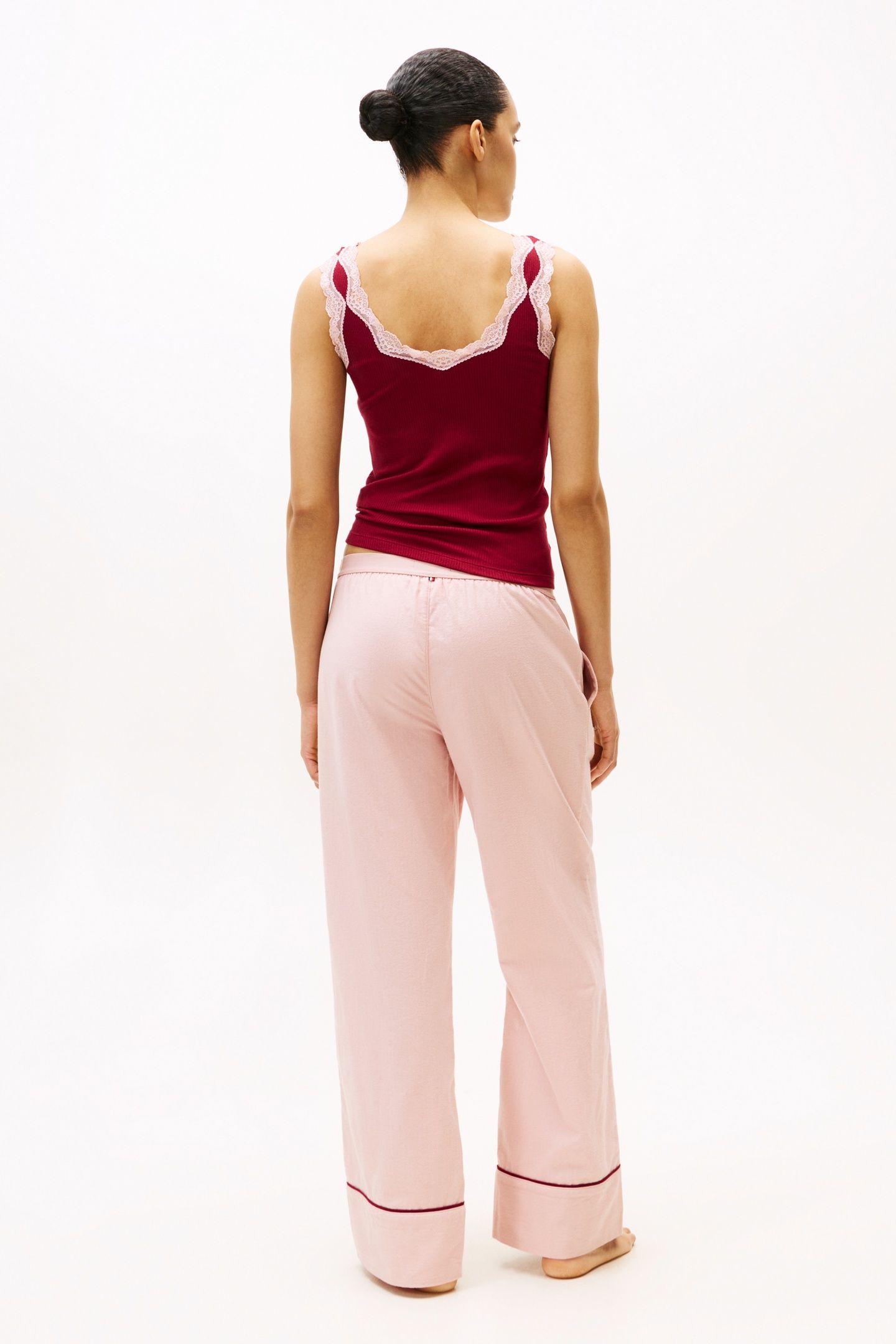SOLID FLANNEL PANTS FOGGY PINK 2