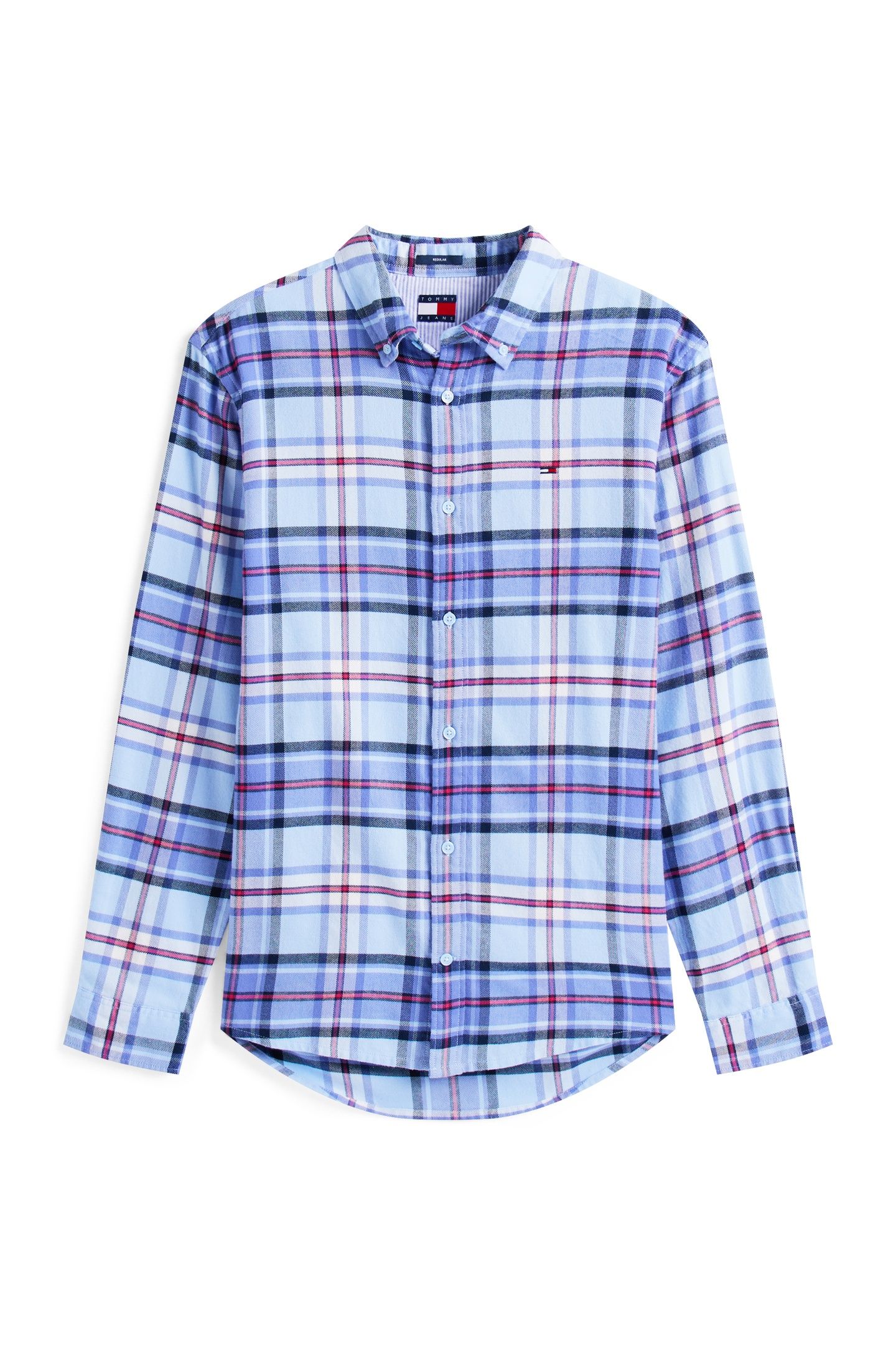 TJM REG FLANNEL CHECKED SHIRT LIGHT POWDERY BLUE/BIG CHECK 4