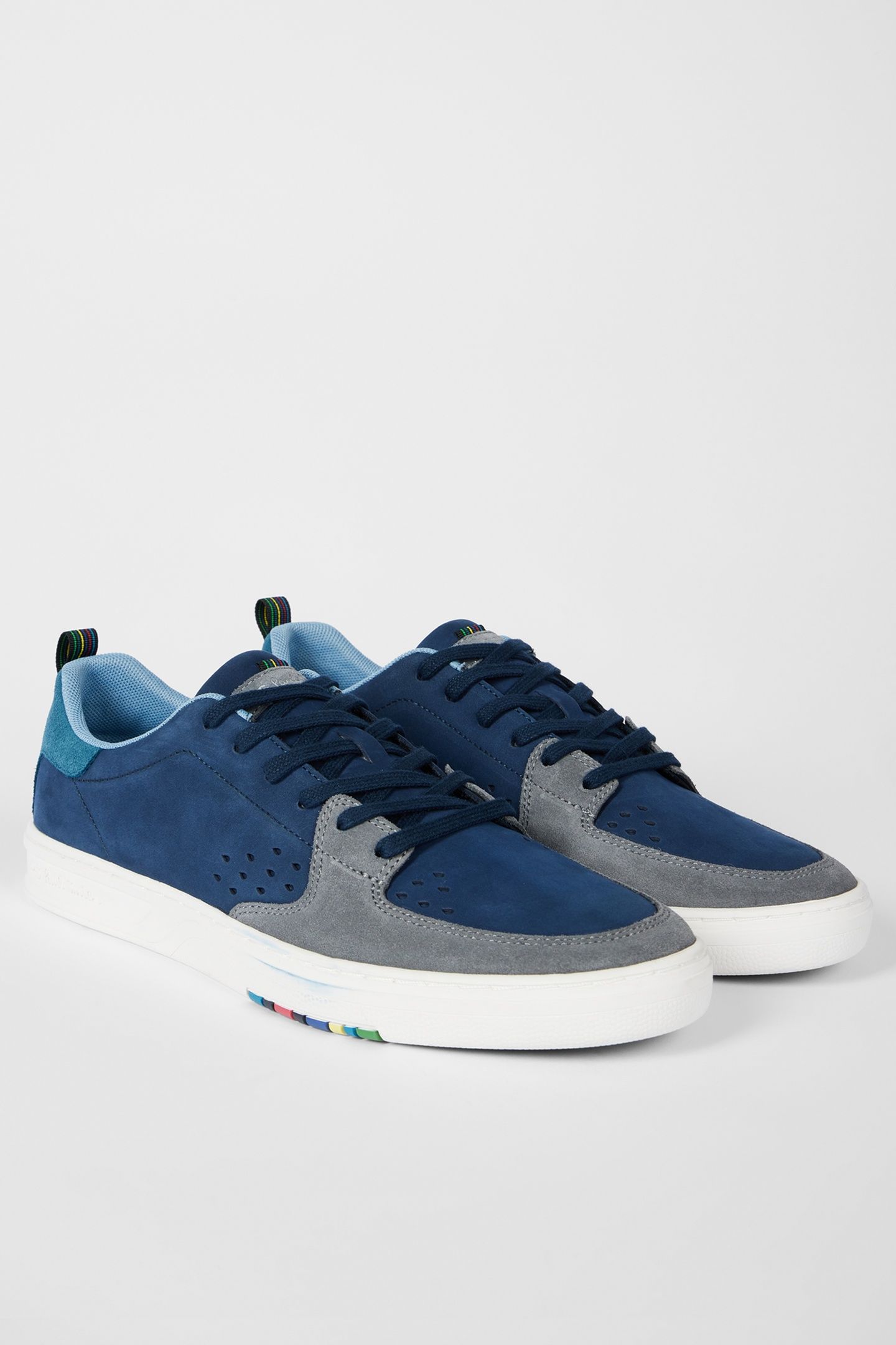 MENS SHOE COSMO NAVY GREY TOE WHITE 4