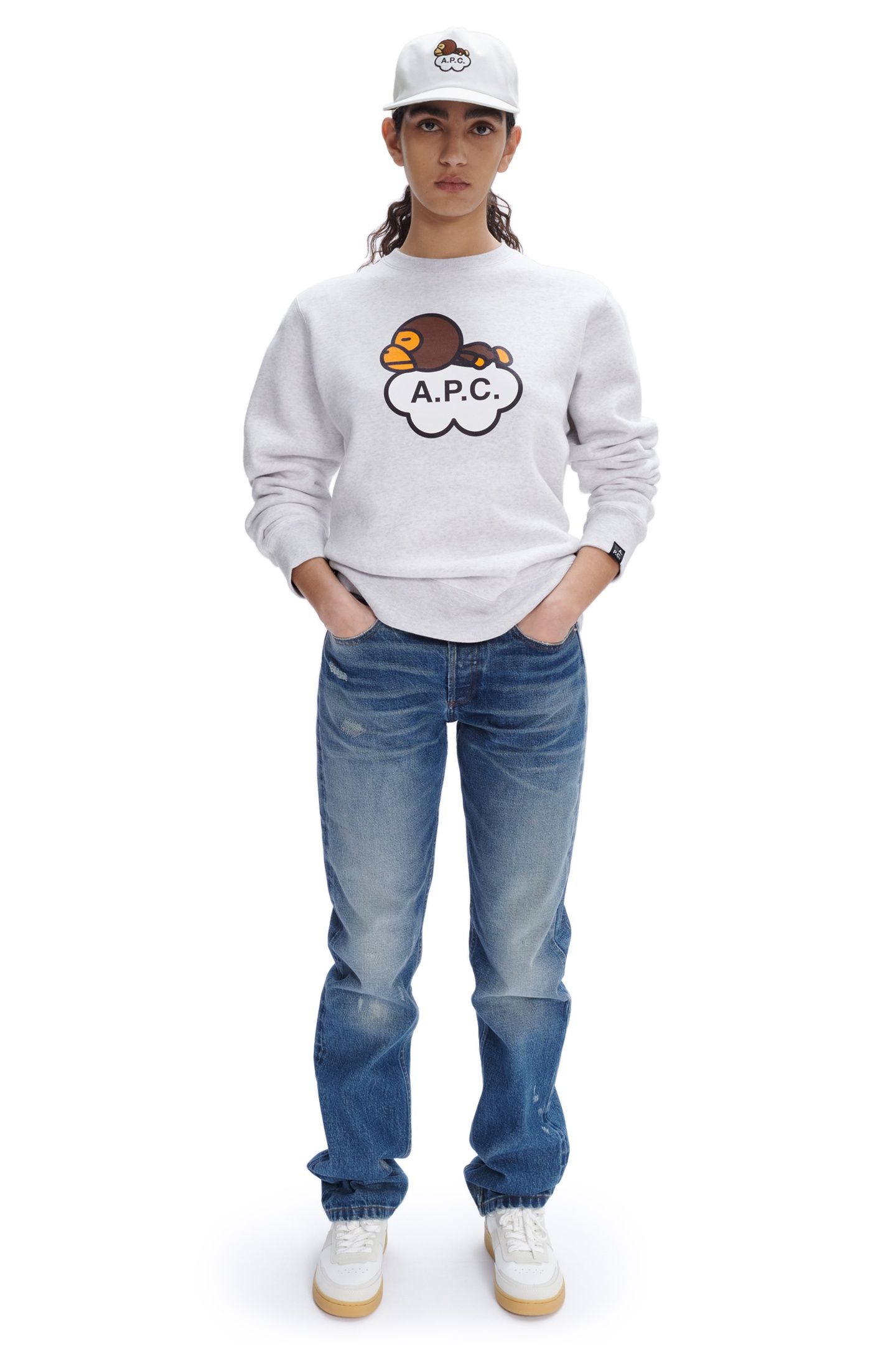 UNISEX SWEATSHIRT TEARS HEATHERED GREY 1