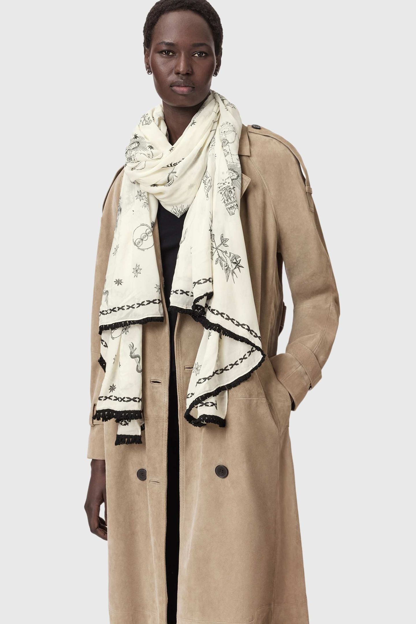 TERRA OBLONG SCARF GYPSUM WHITE 3