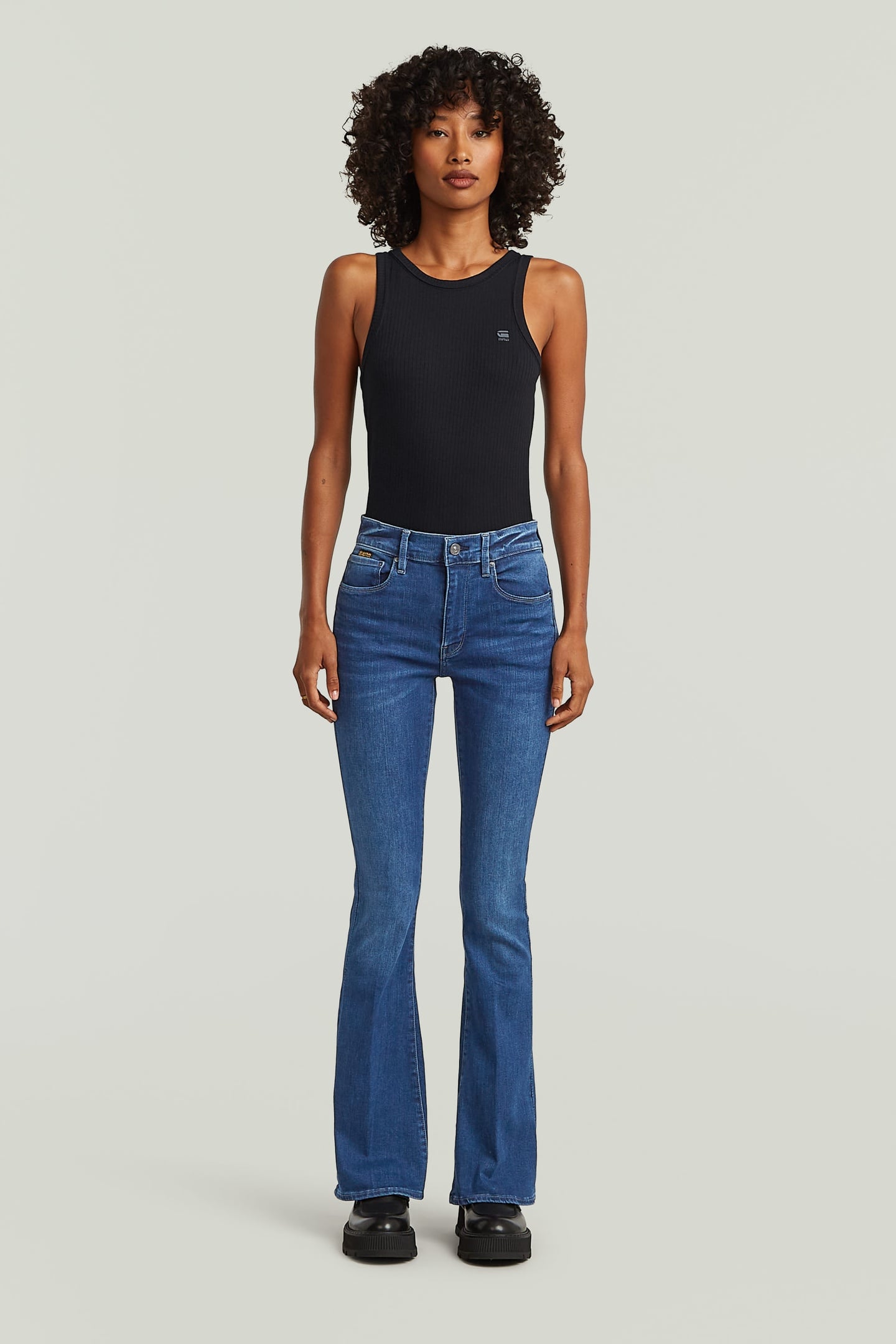 3301 FLARE MEDIUM BLUE 3