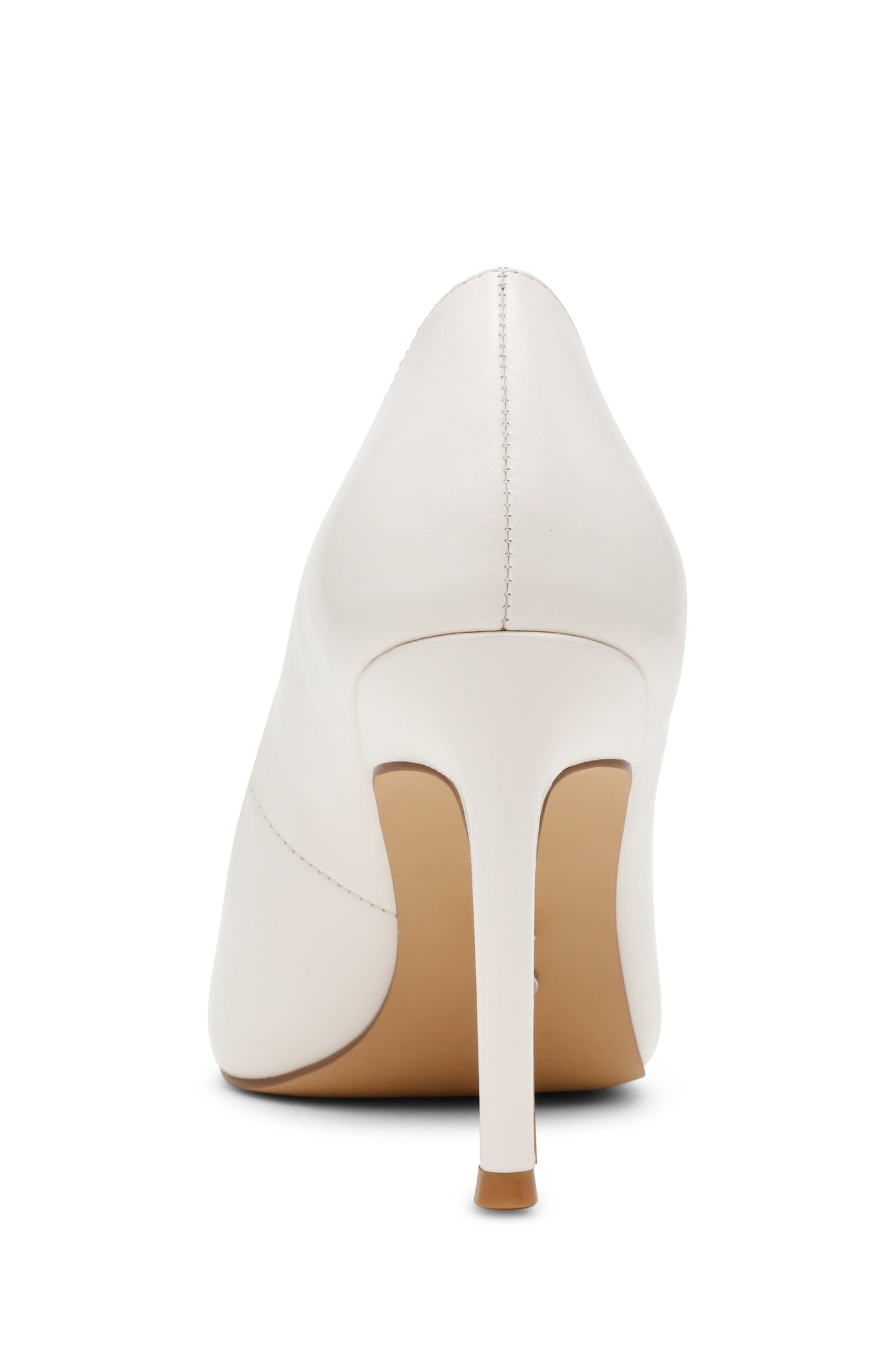 SECURED PUMPS WHITE LEATHER 4