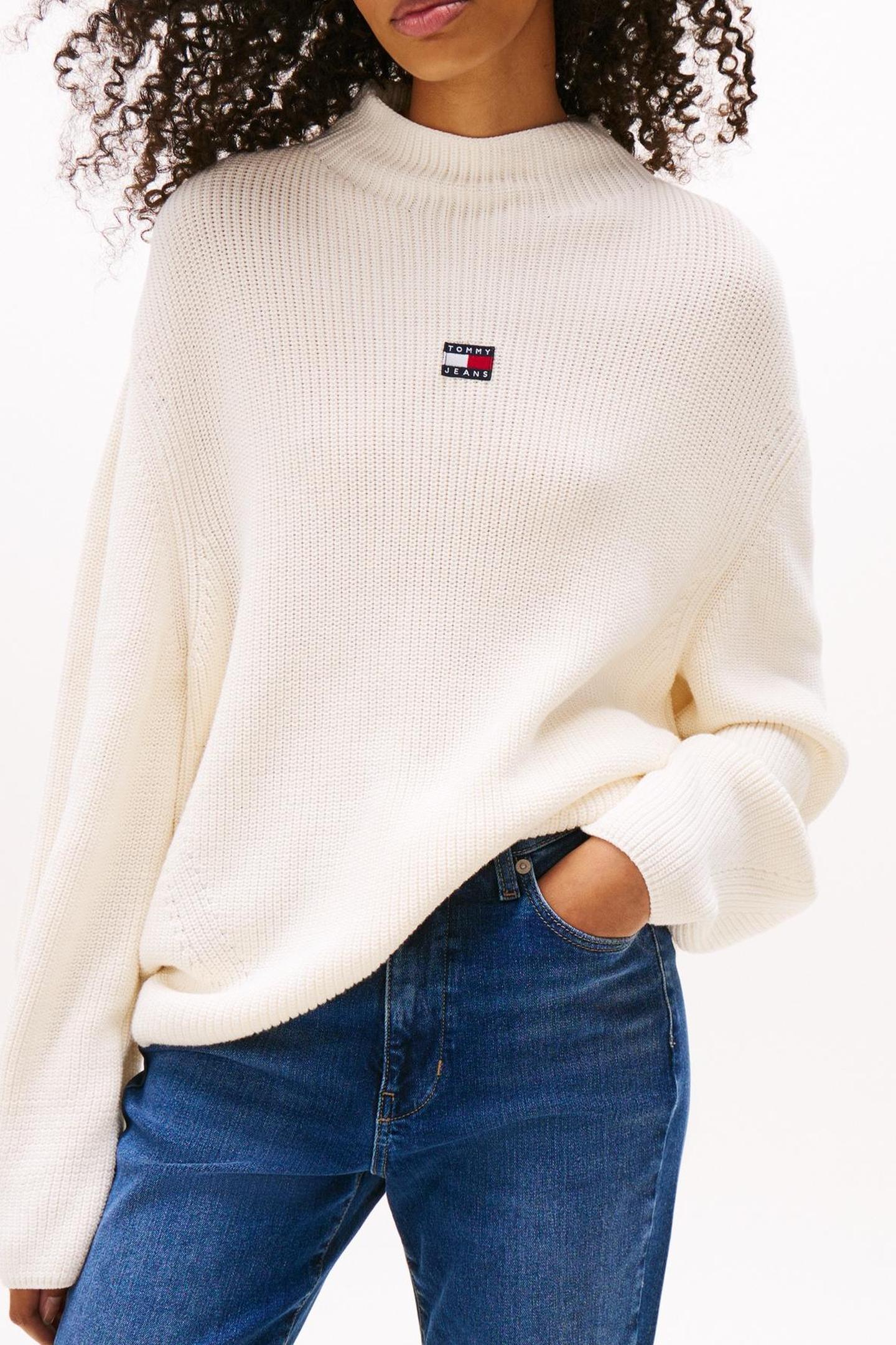 TJW MOCKNECK BADGE SWEATER ANCIENT WHITE 1