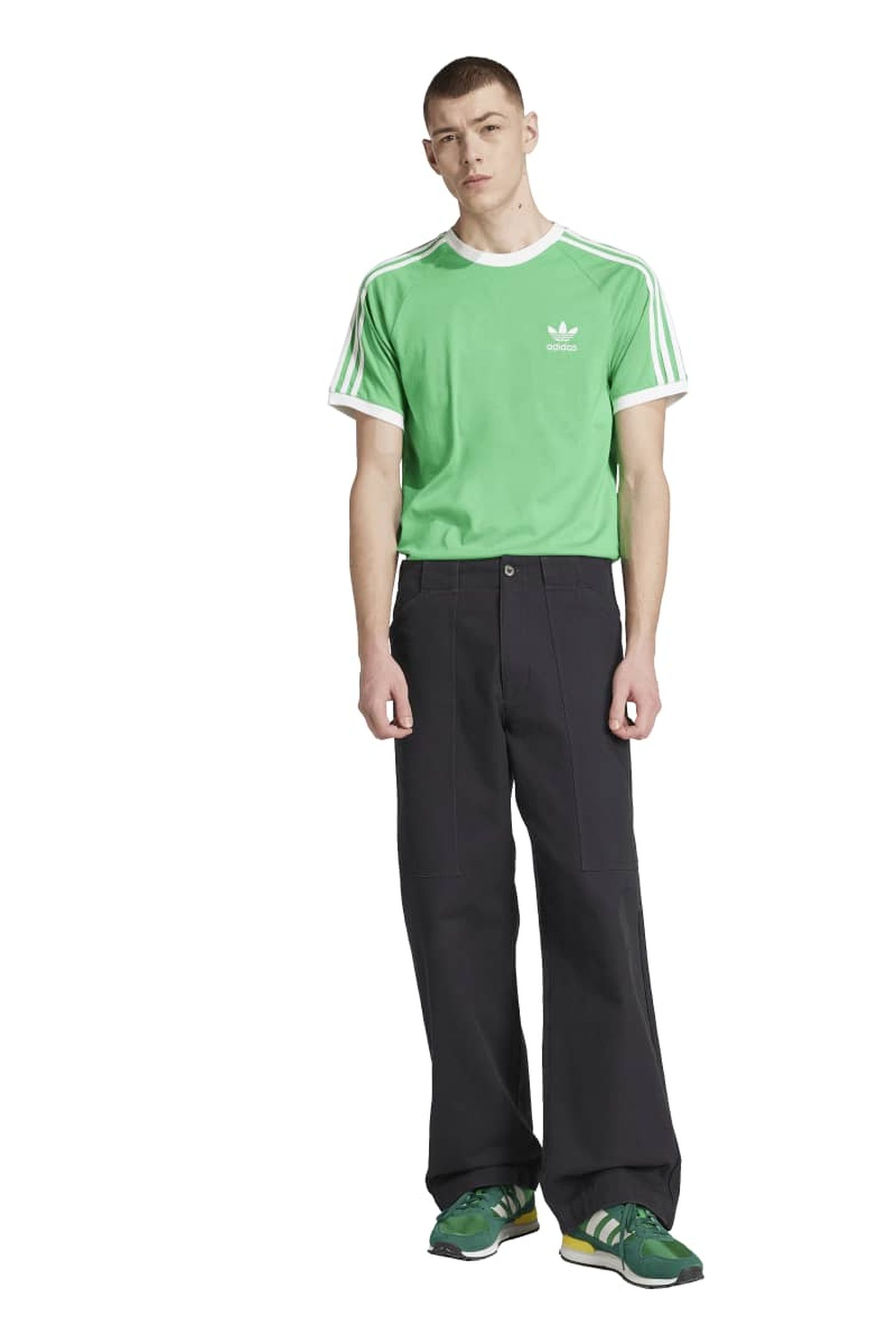 UNISEX 3-STRIPES TEE ENERGY GREEN 6
