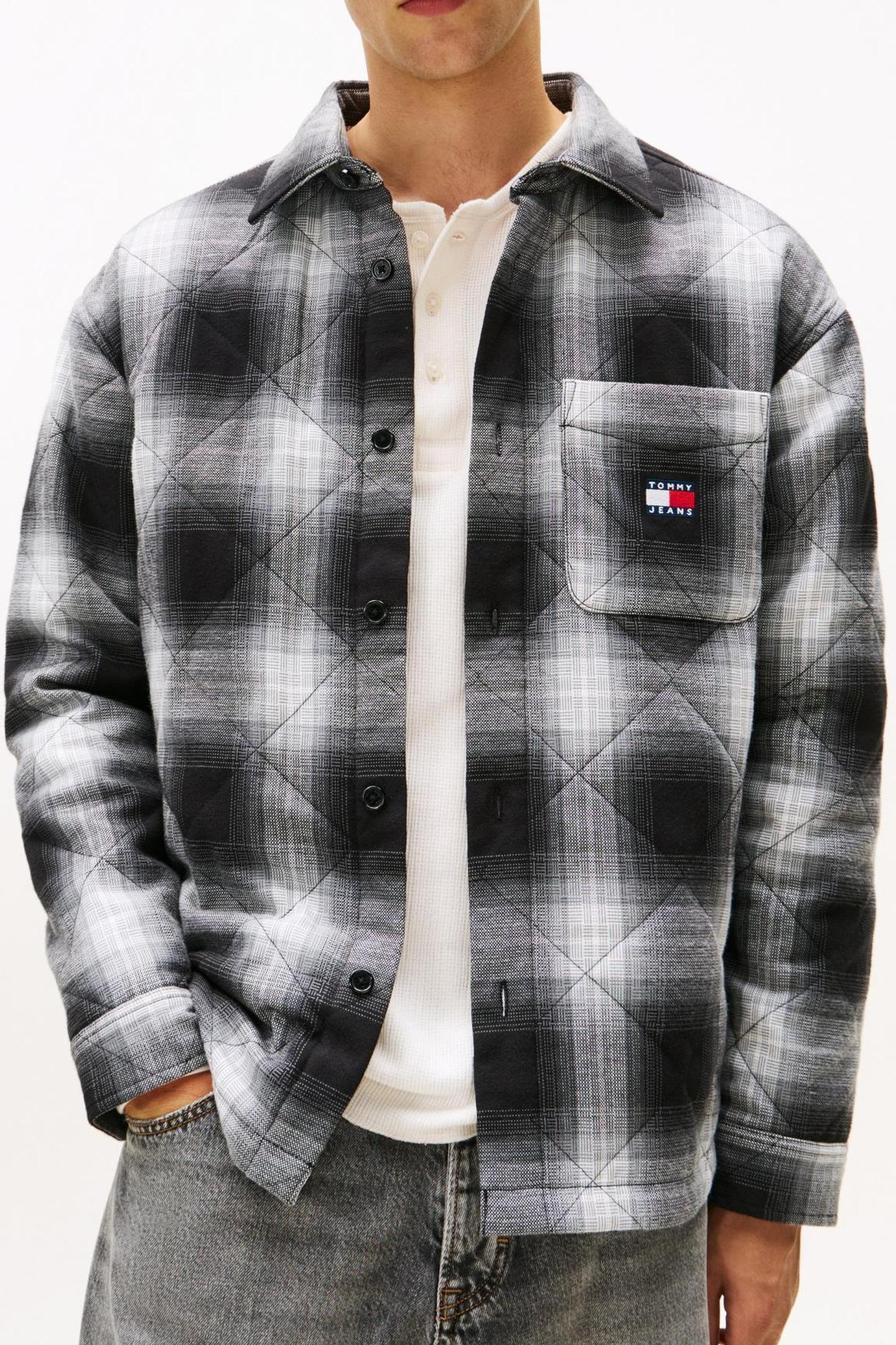 TJM QUILTED PADDED OVERSHIRT BLACK/CHECK QUILTED 1