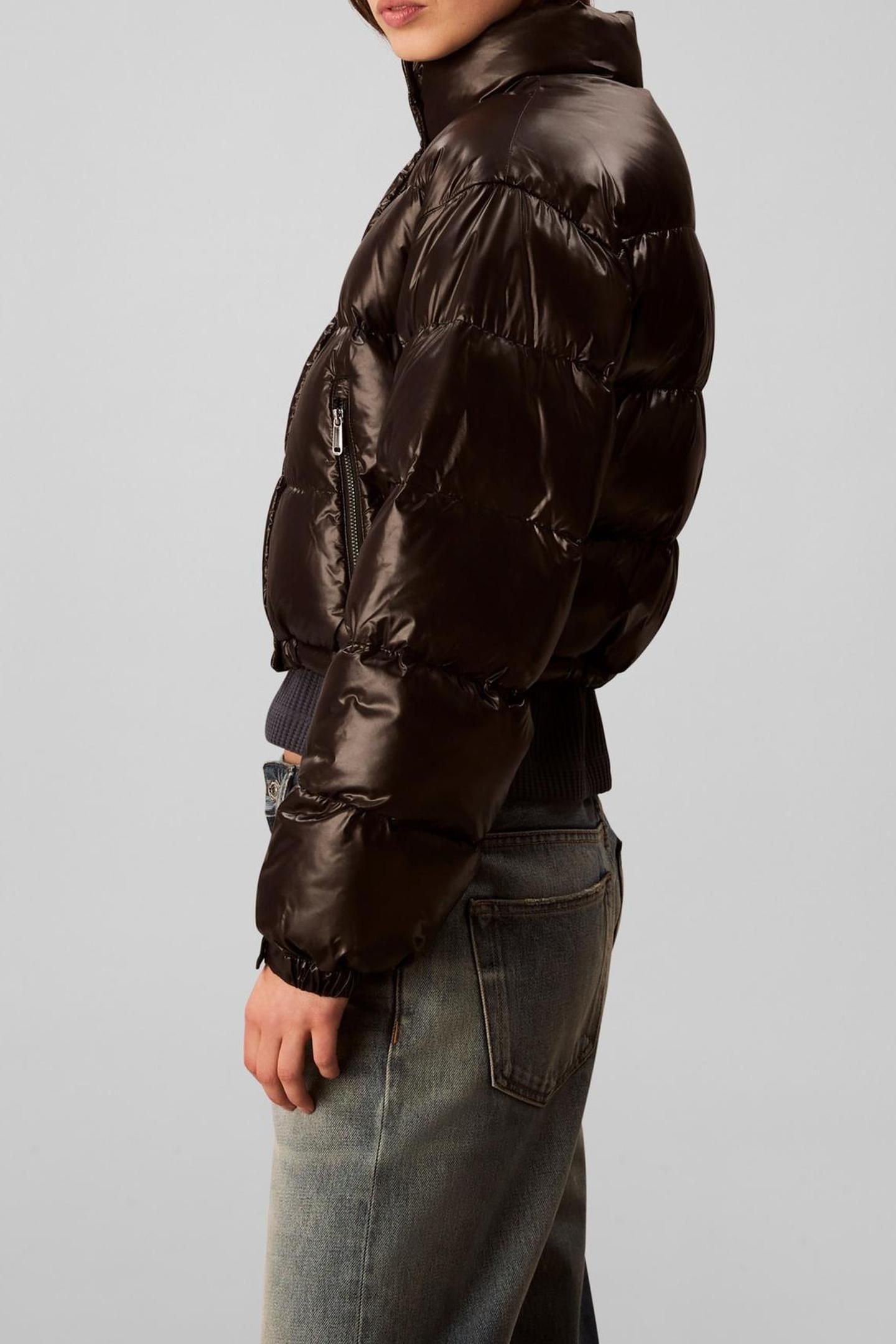 SHINE CROP PUFFER JACKET BLACK 4