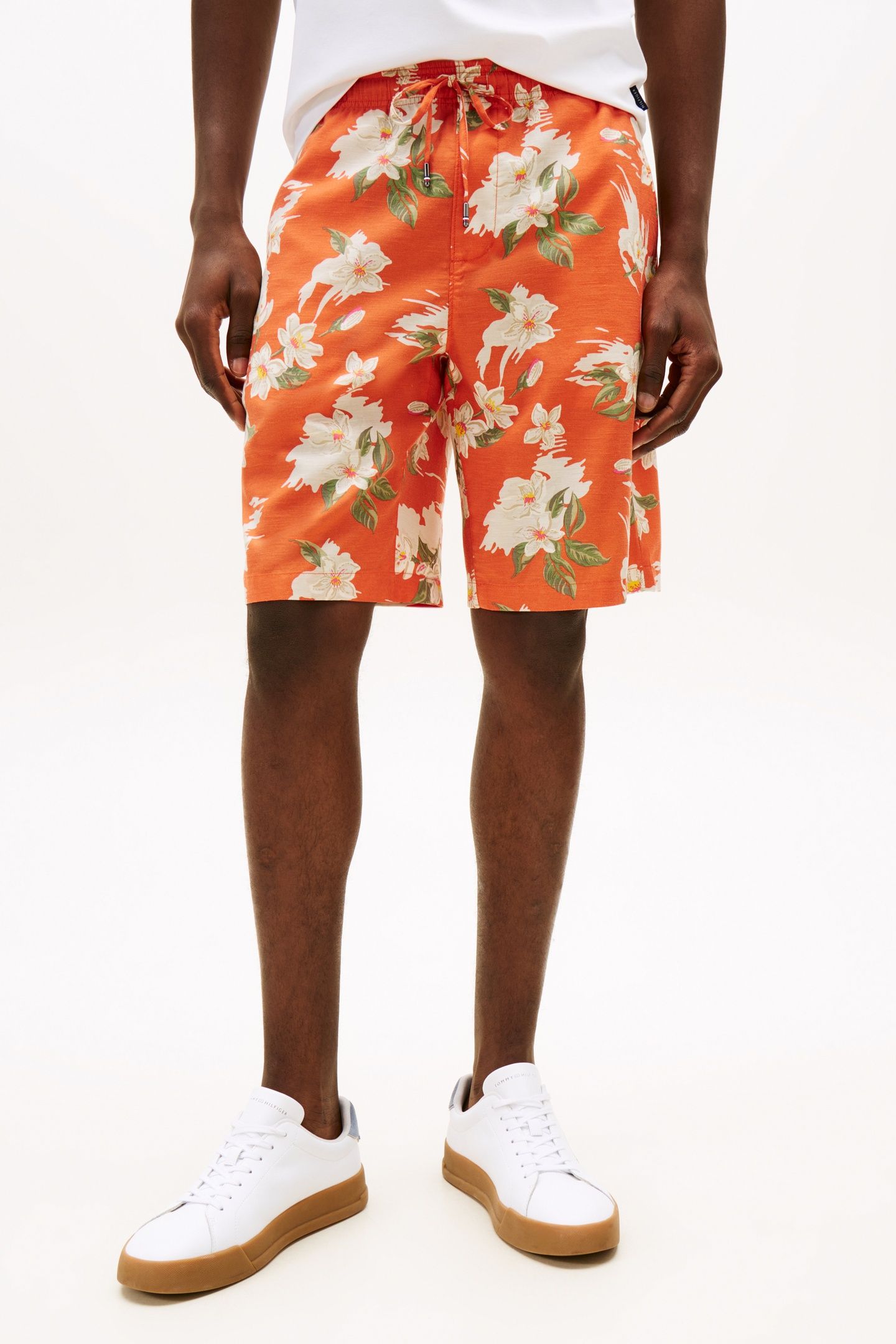MERCER 7" WASHED SHORTS BRILLIANT ORANGE/ALLOVER 3