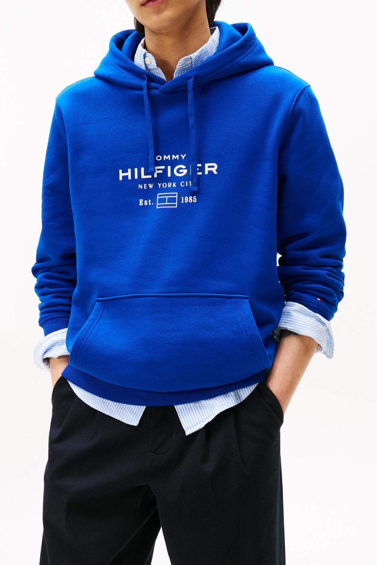 OVAL GRAPHIC HOODIE WEDGE BLUE 1
