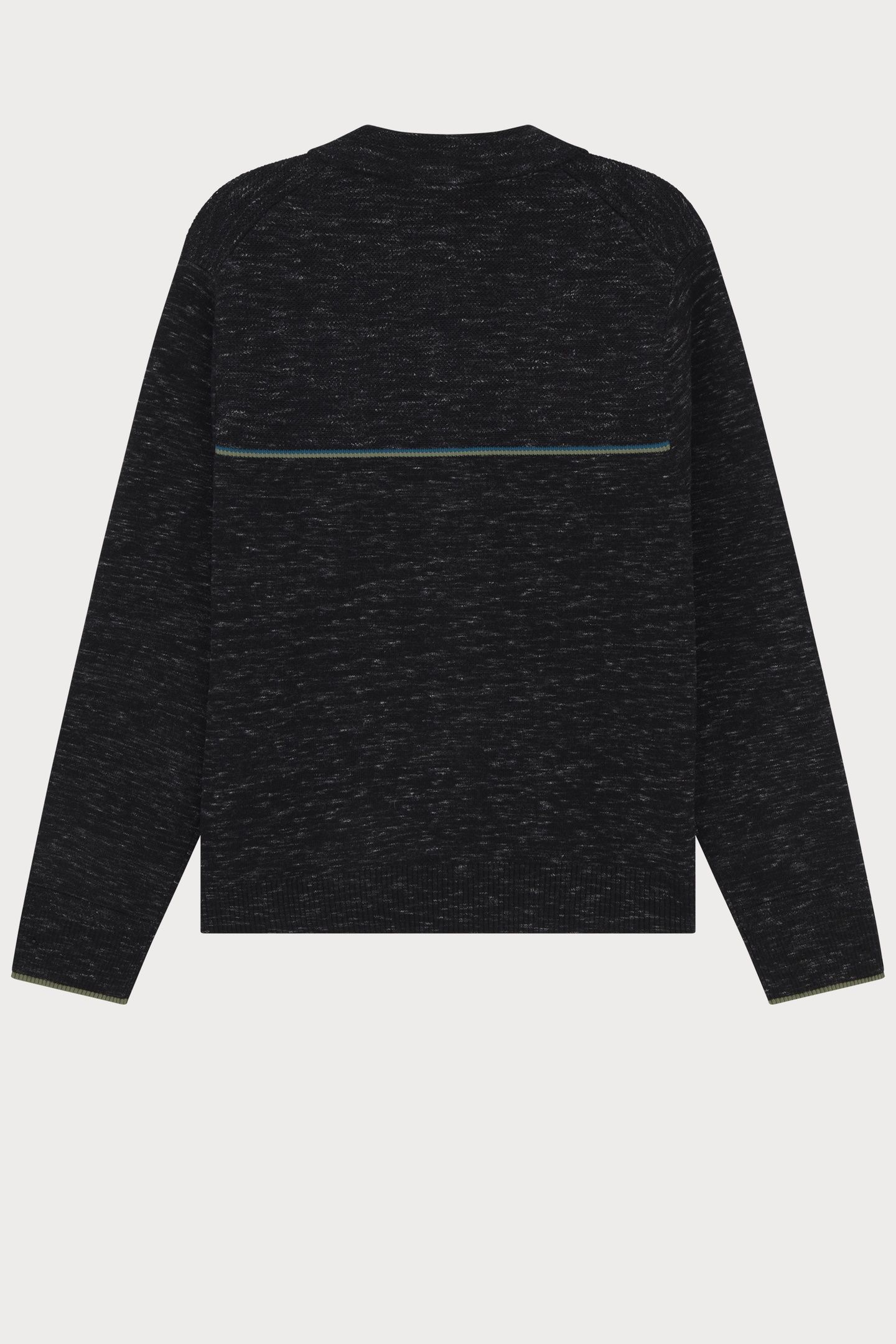 MENS KNITTED JACKET BLACK MELANGE 7