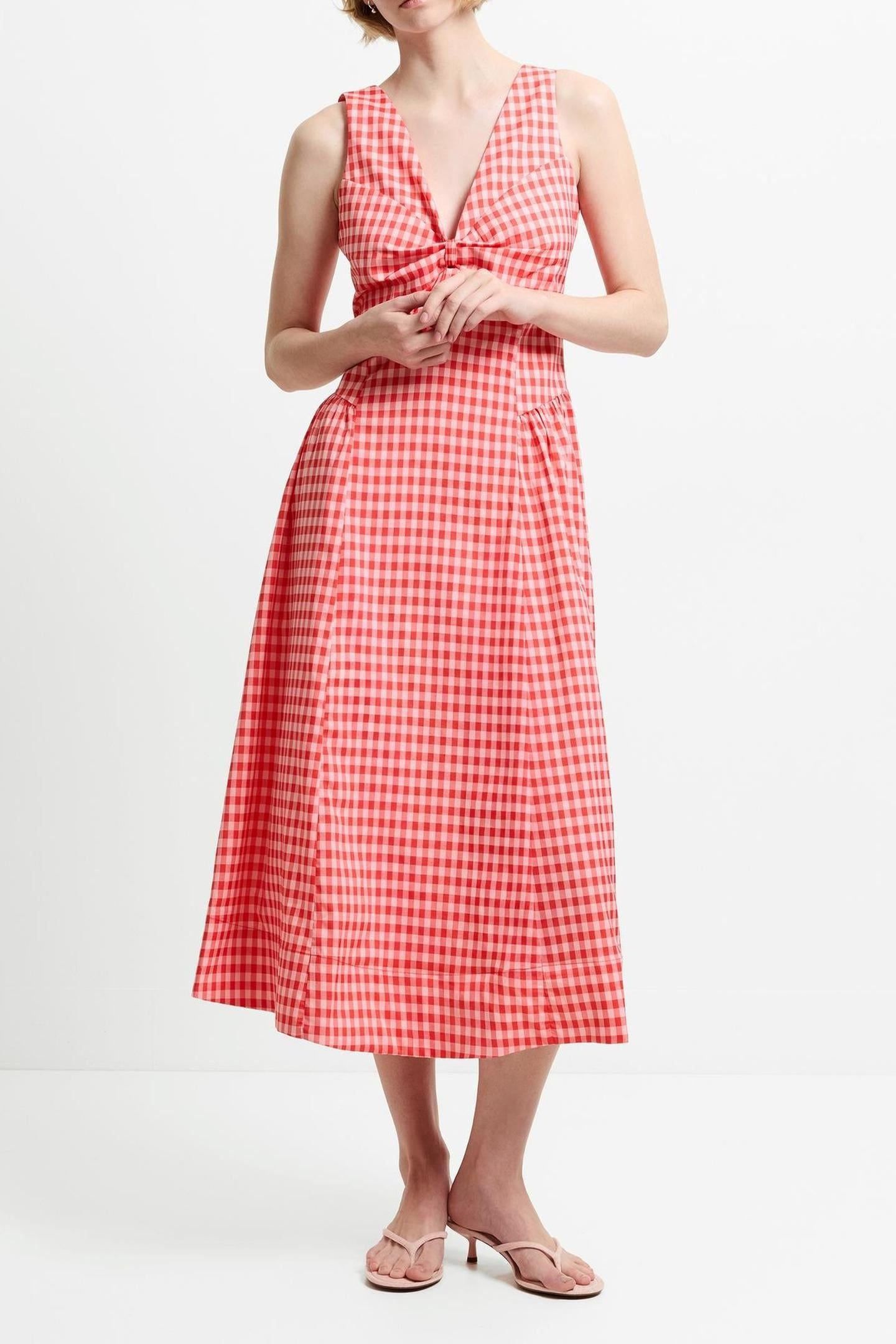 SHEILA VOLUMINOUS MIDI DRESS WATERMELON RED 1