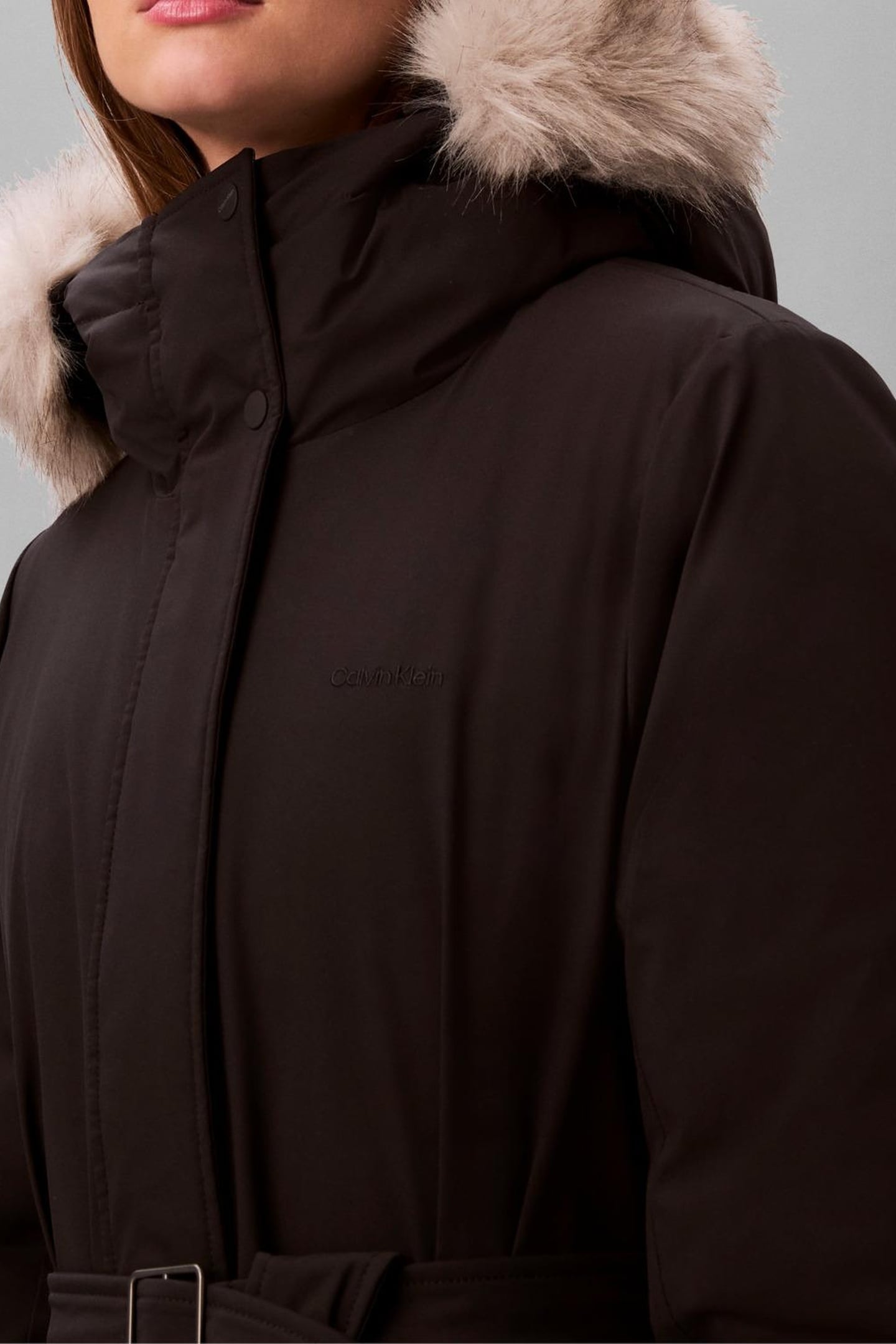 BELTED MATTE QUILTED COAT BLACK 5