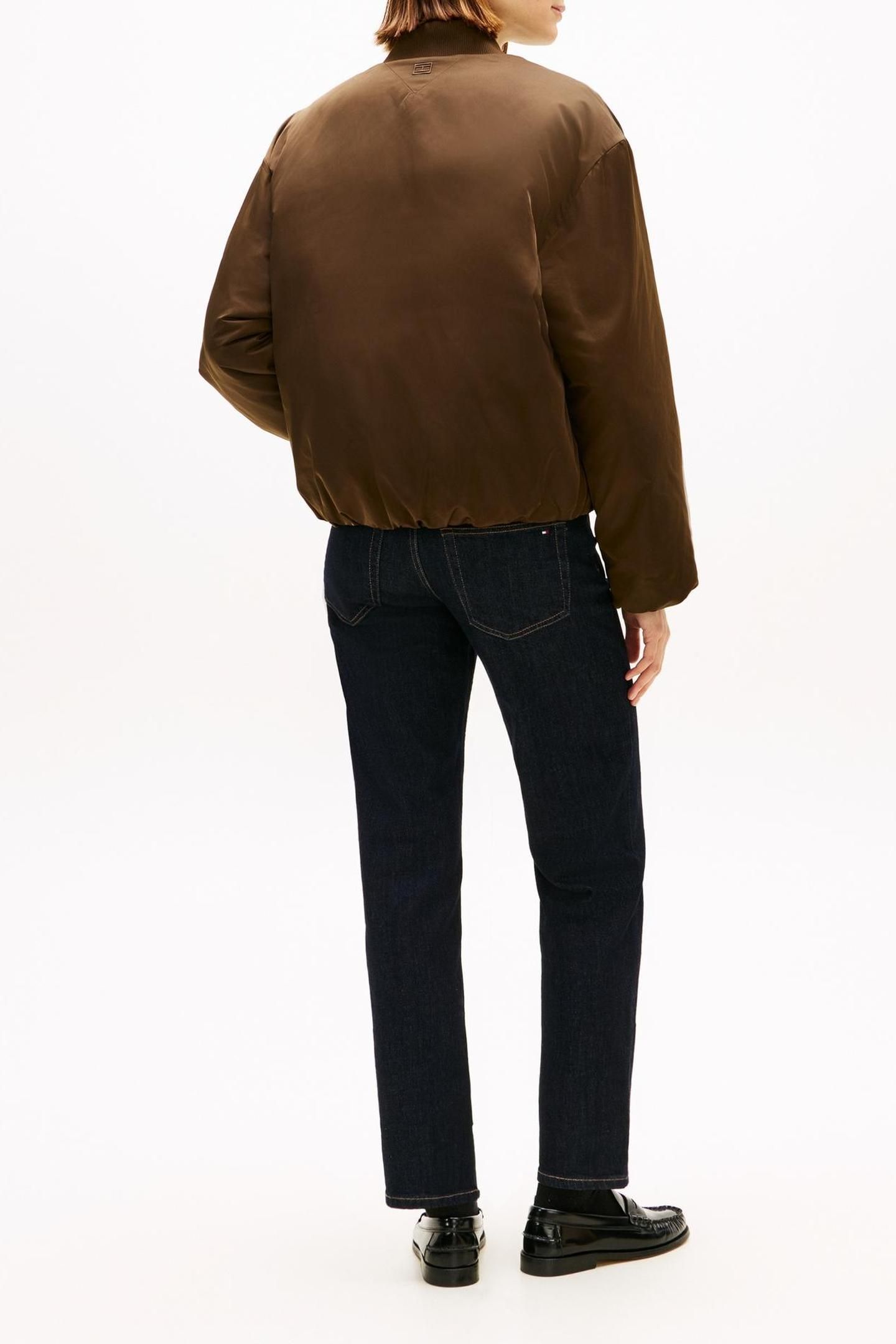 SATEEN PADDED RELAXED BOMBER CHESTNUT FUDGE 2