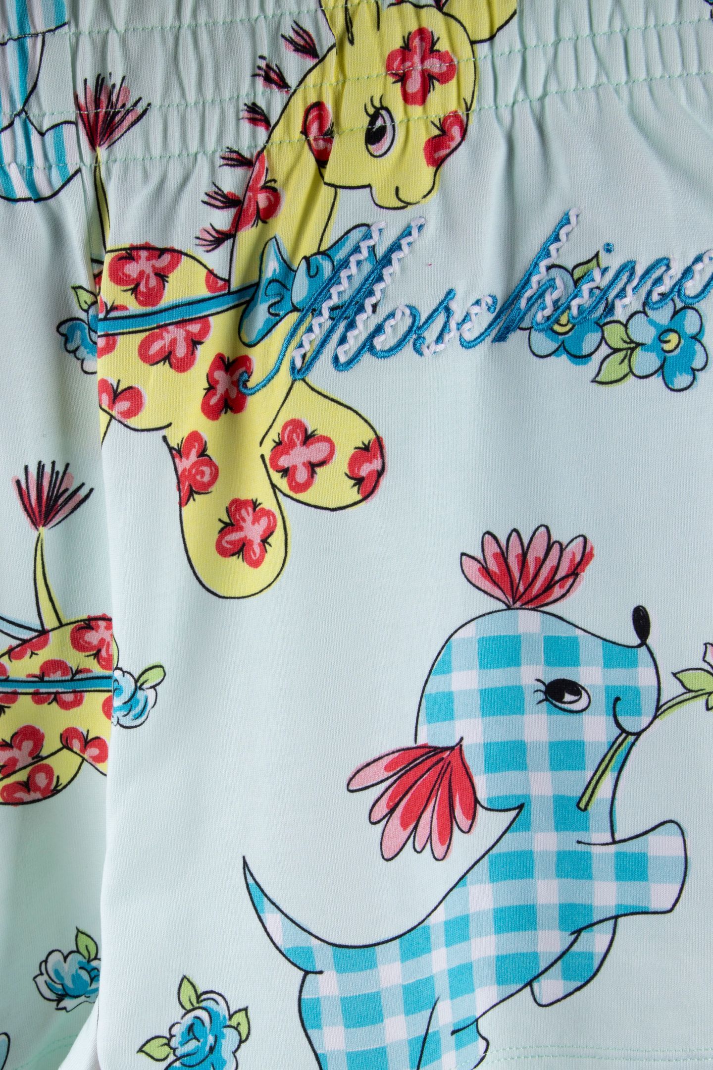 CALICO ANIMALS FLEECE SHORTS BLUE 4