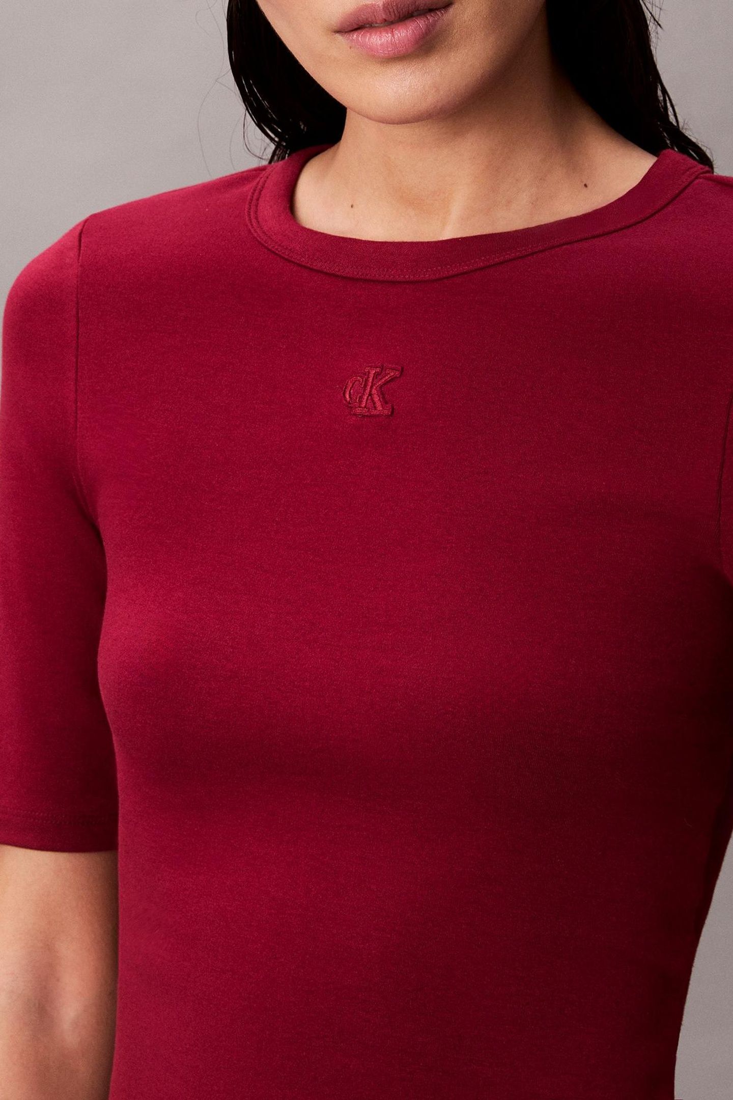 HS COTTON CONTOUR 1X1 DRESS MAGENTA JEWEL 5