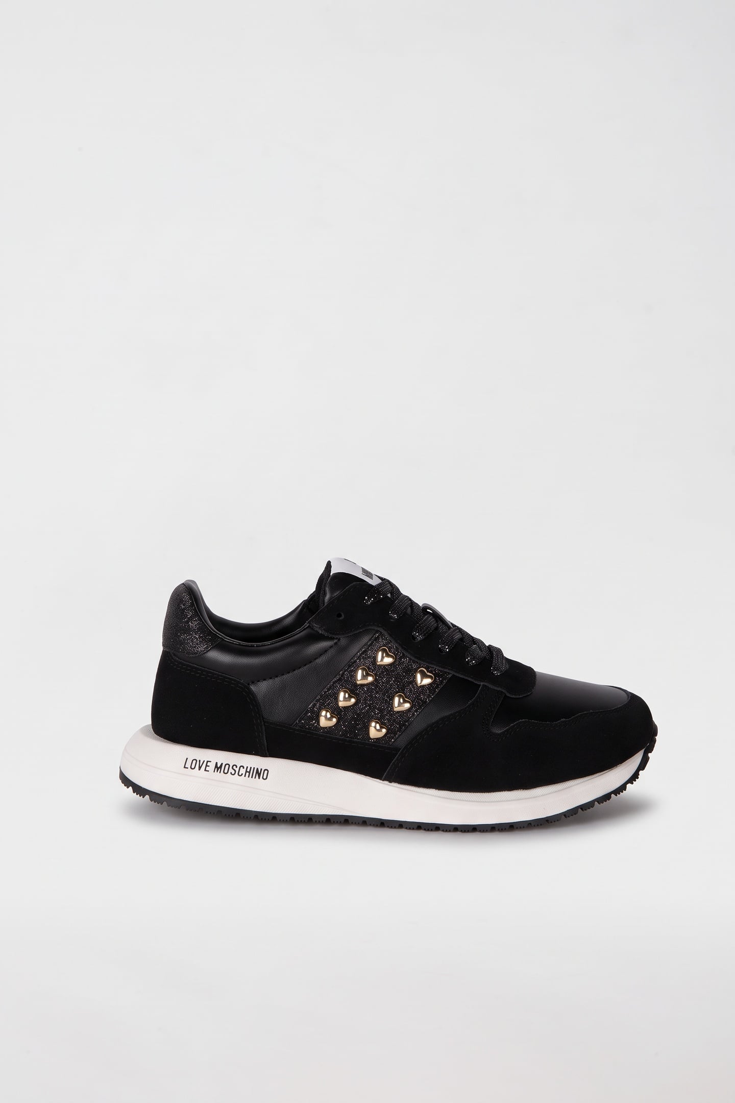 DUNE SUEDE AND CALFSKIN SNEAKERS BLACK 1