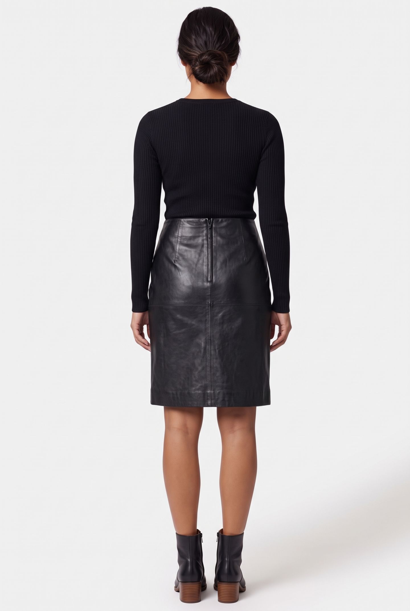 ST DAVINA LEATHER SKIRT BLACK 2