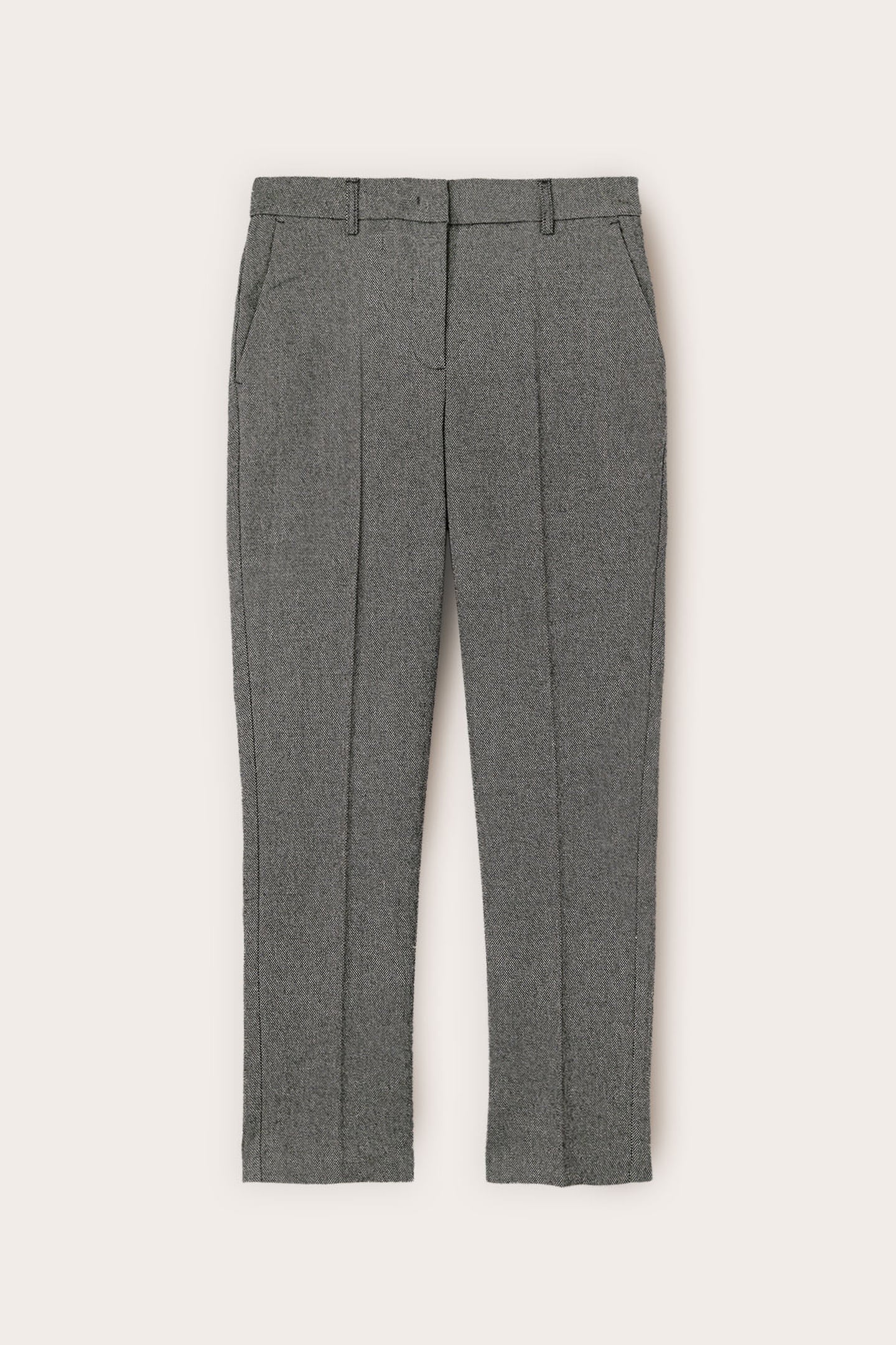 SLIM TWEED TROUSERS GREY 4