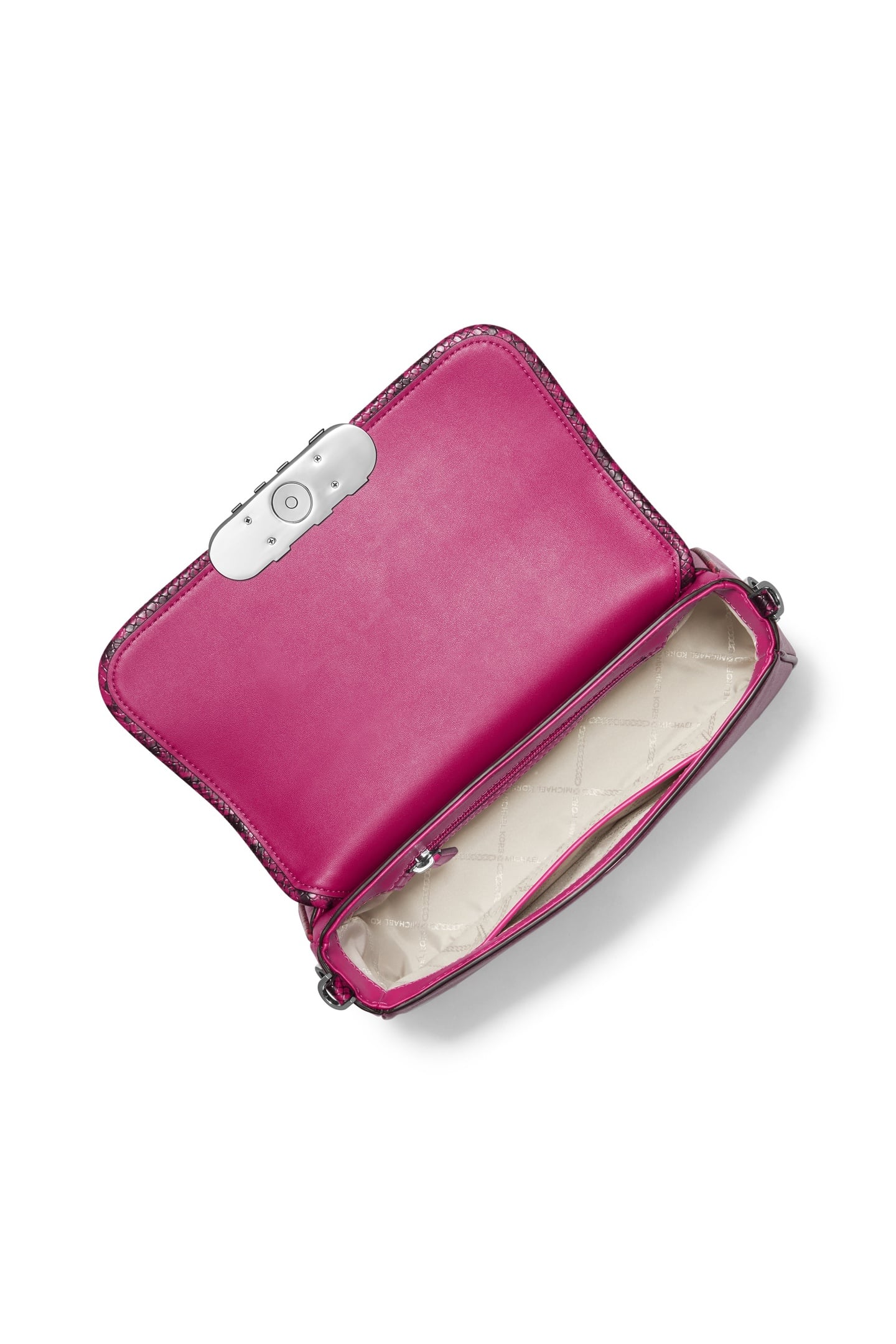 MEDIUM CONVERTIBLE POUCHETTE SHOULDER BAG DEEP FUCHSIA 3